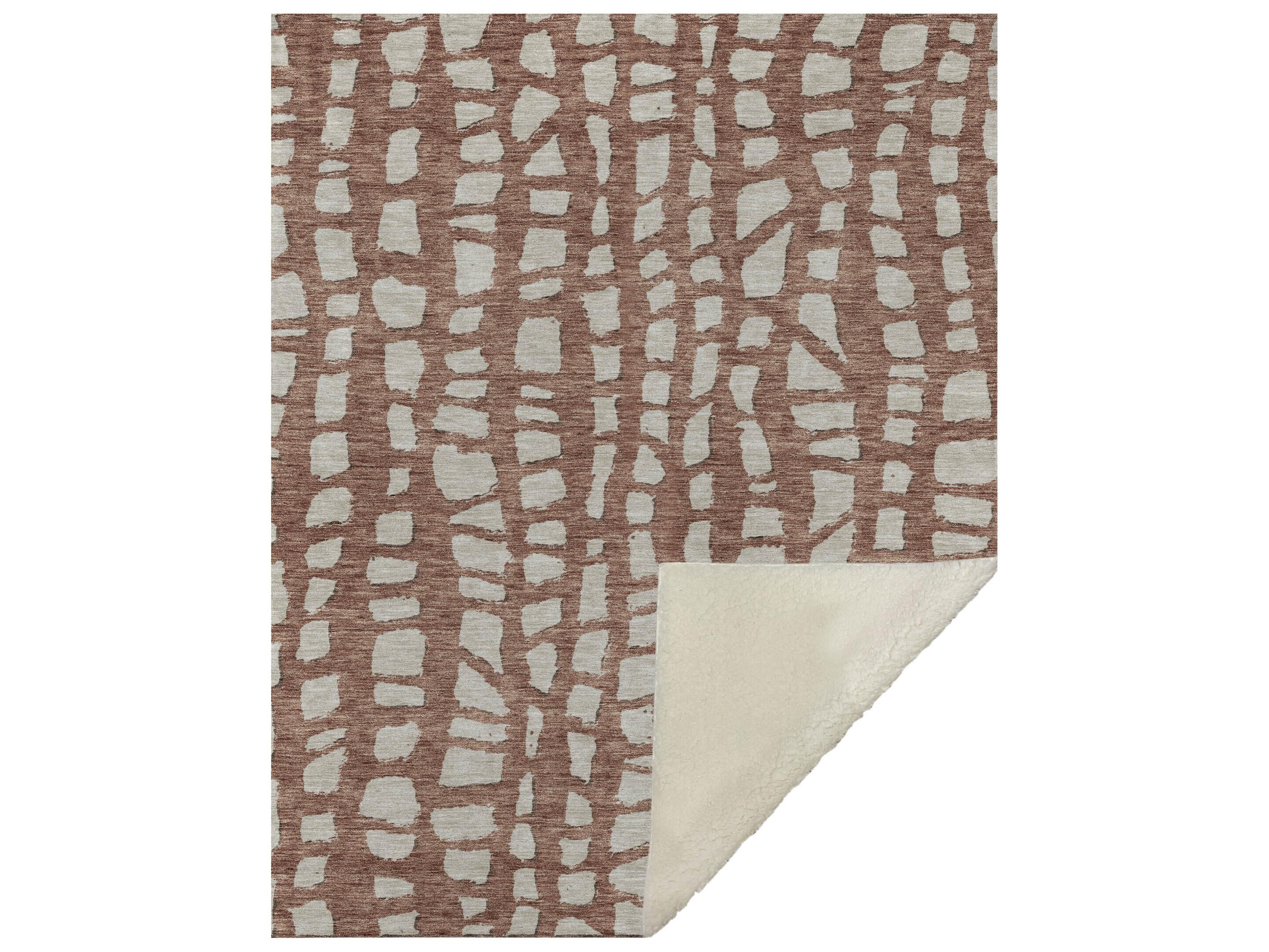 Dalyn Sherpa Orange Polyester Throw