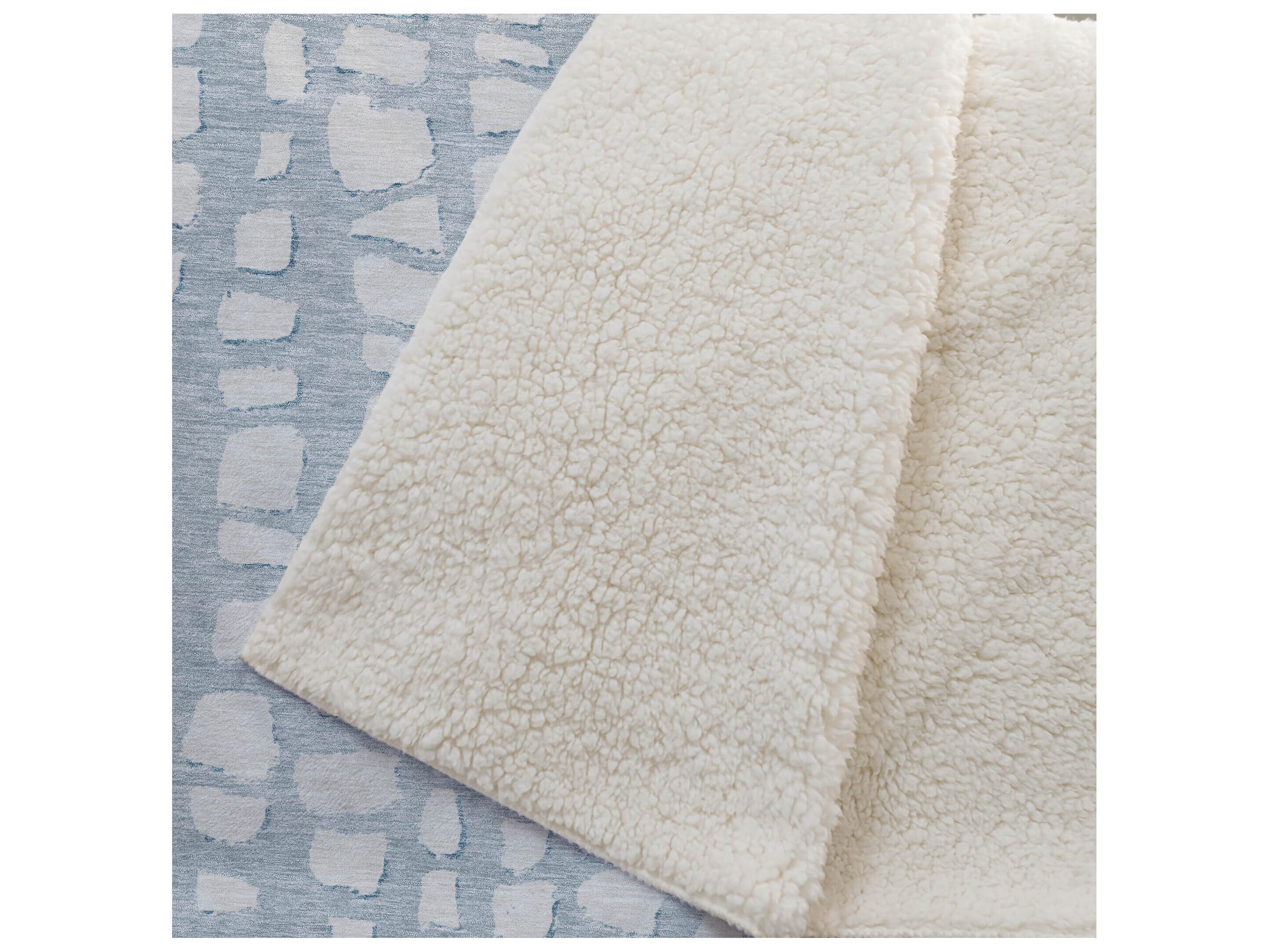 Dalyn Sherpa Blue Polyester Throw