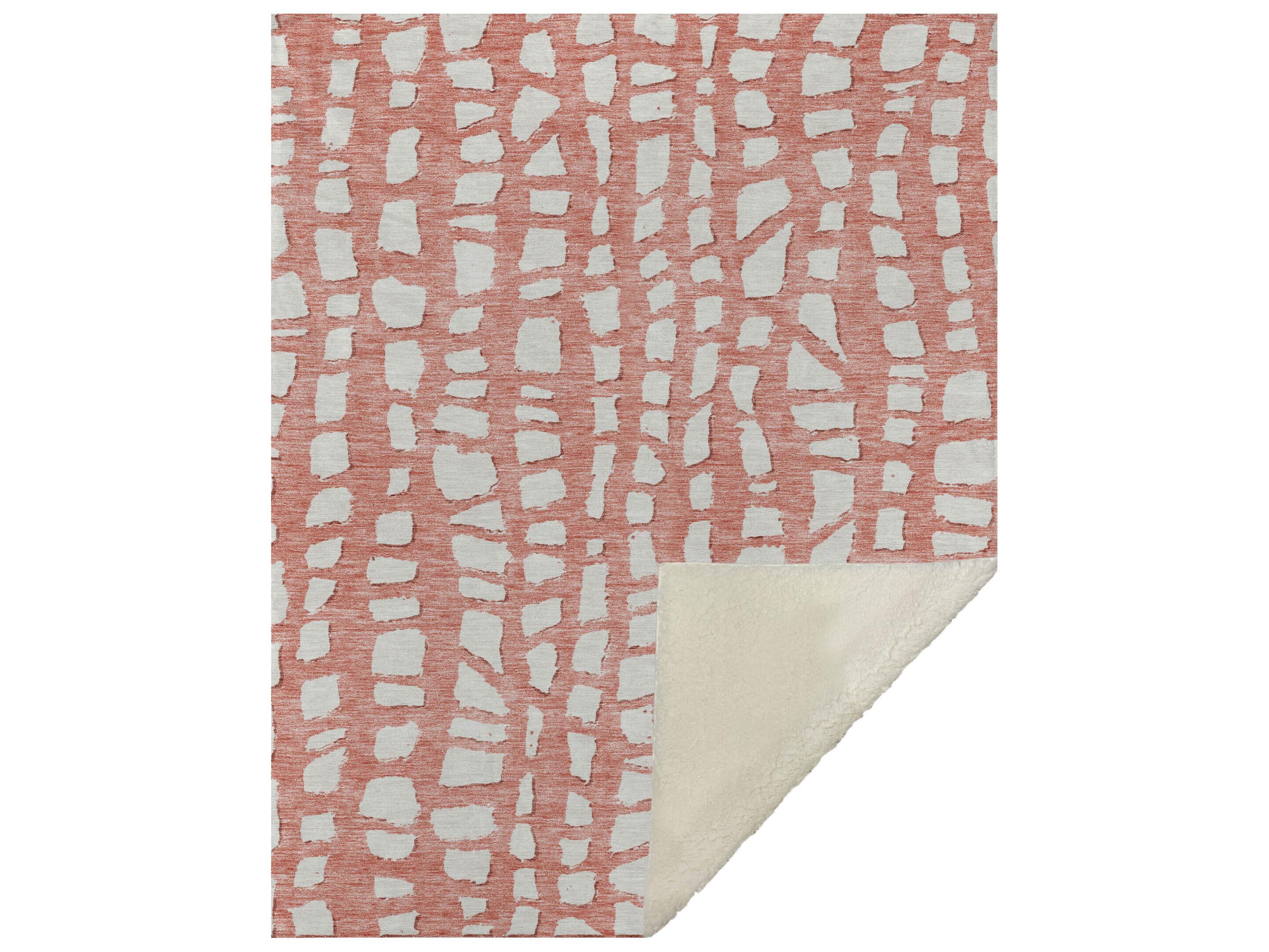 Dalyn Sherpa Orange Polyester Throw