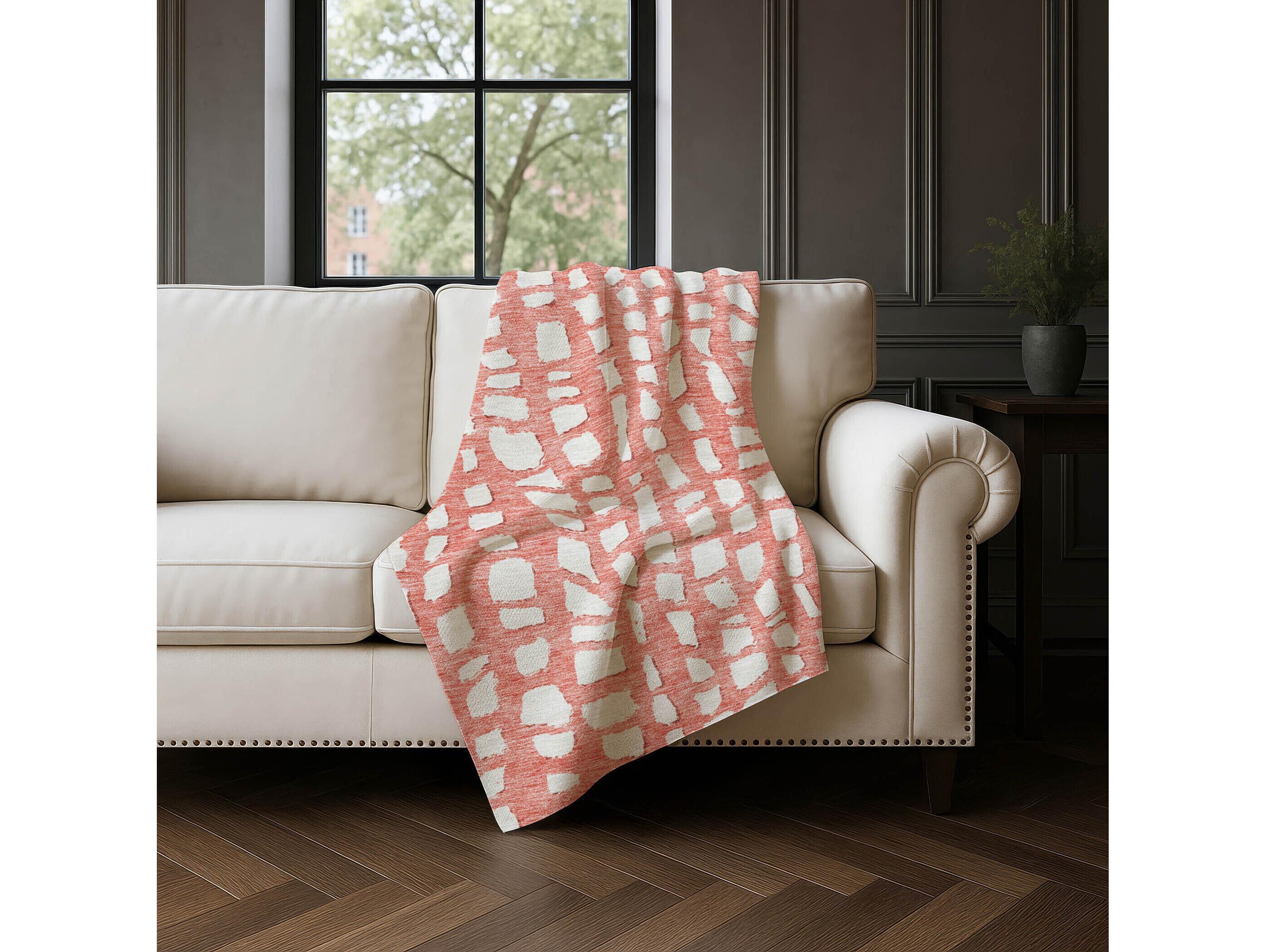 Dalyn Sherpa Orange Polyester Throw