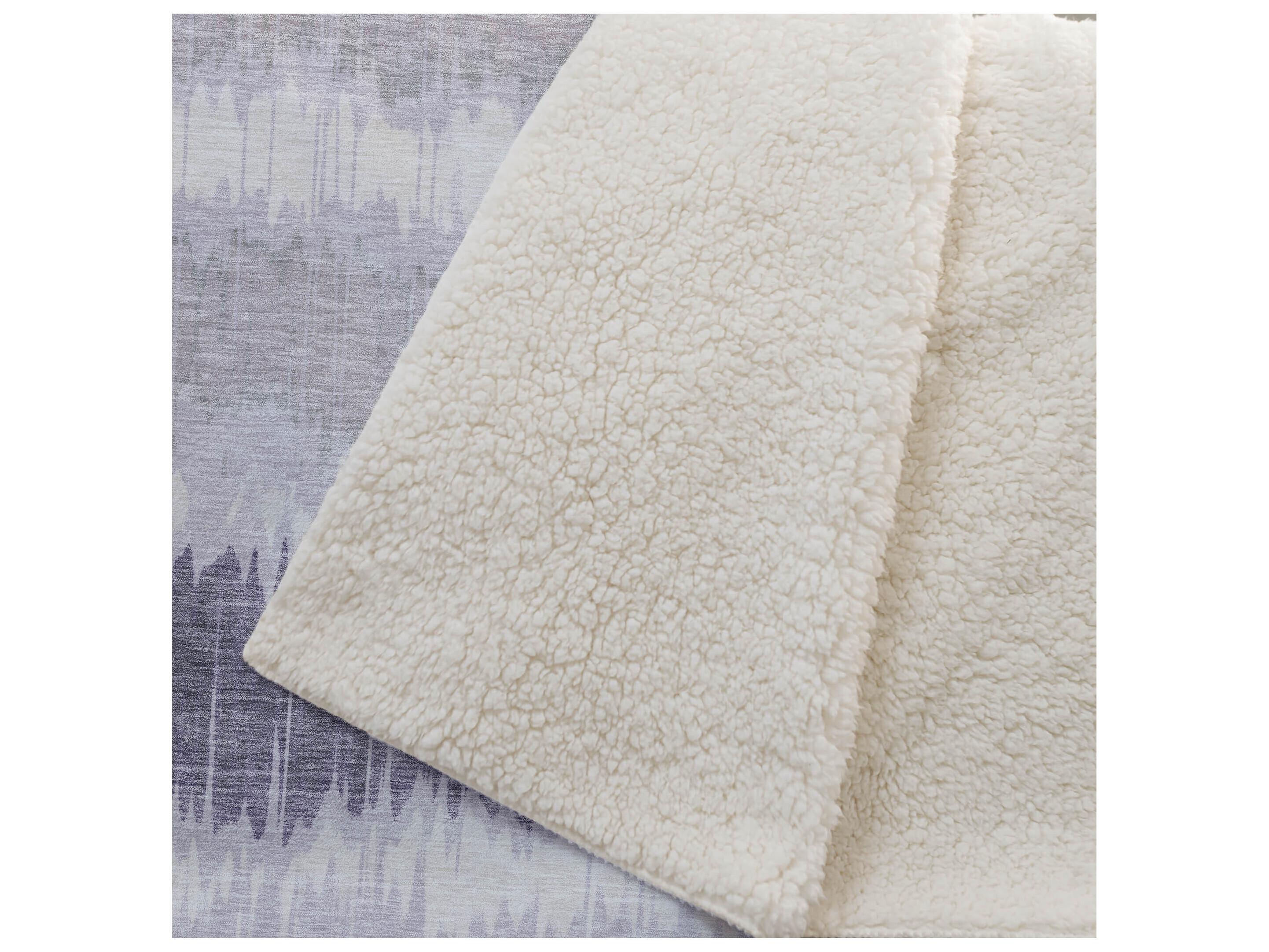 Dalyn Sherpa Purple Polyester Throw