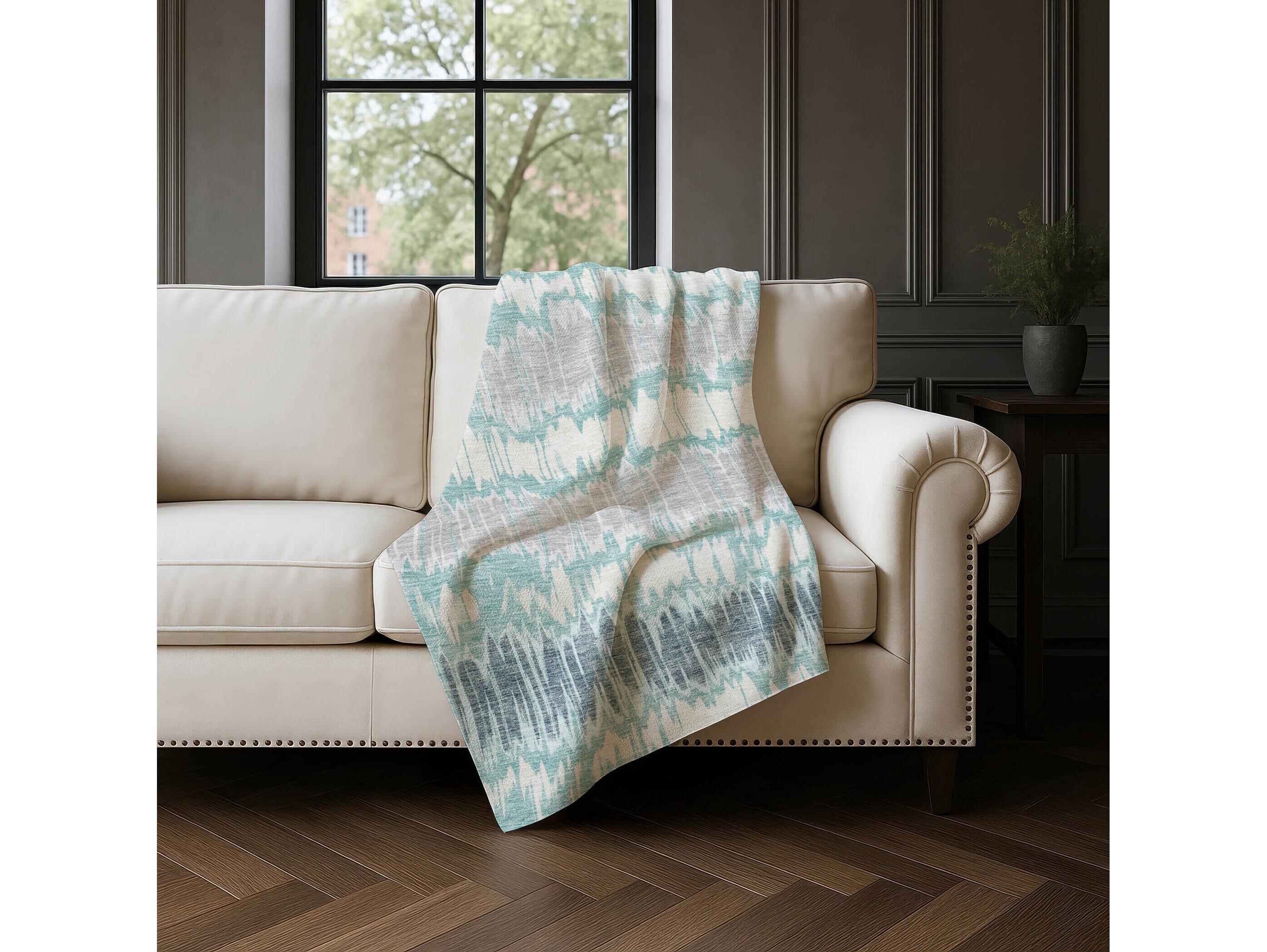 Dalyn Sherpa Teal Polyester Throw