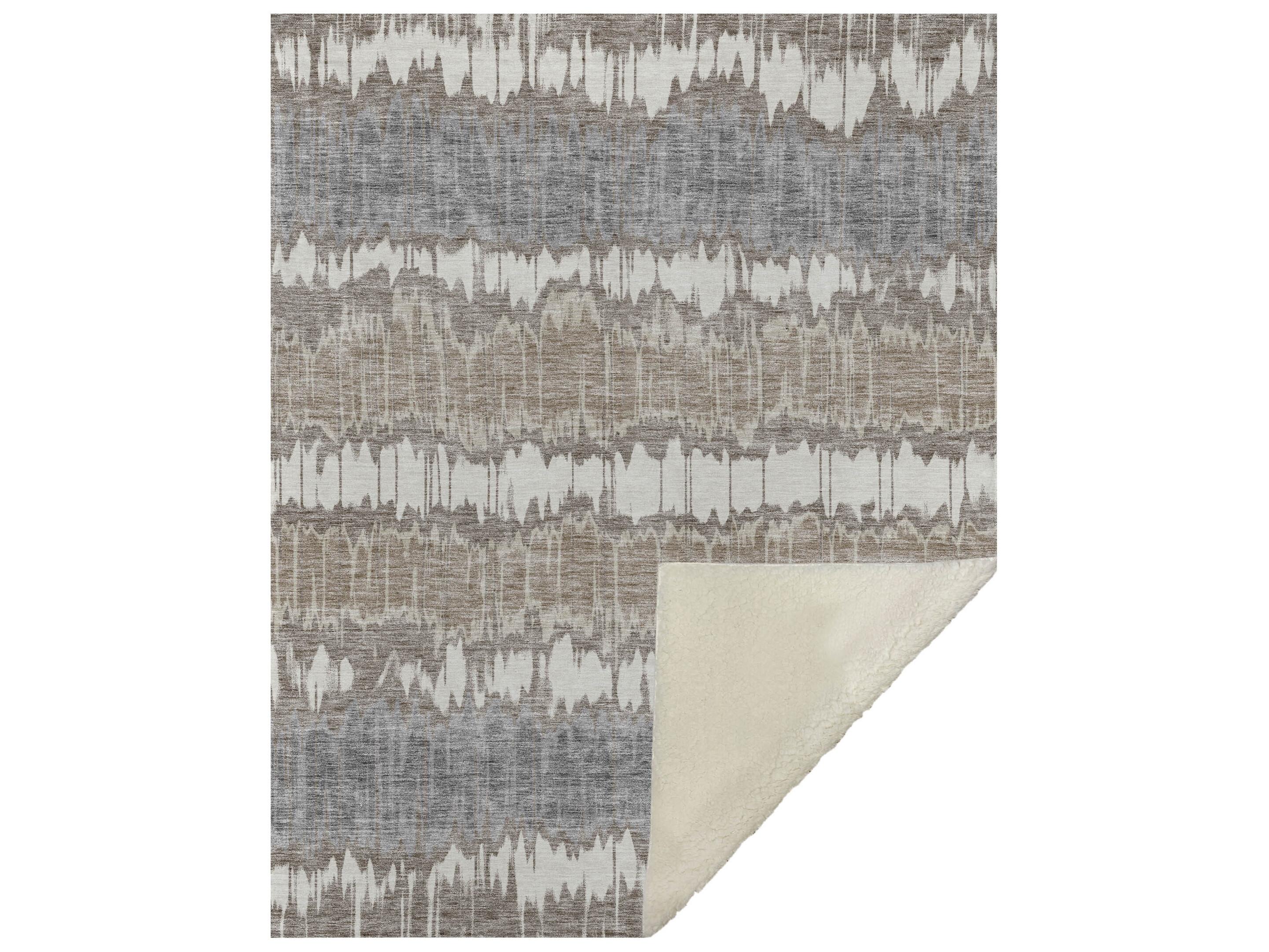 Dalyn Sherpa Brown Polyester Throw