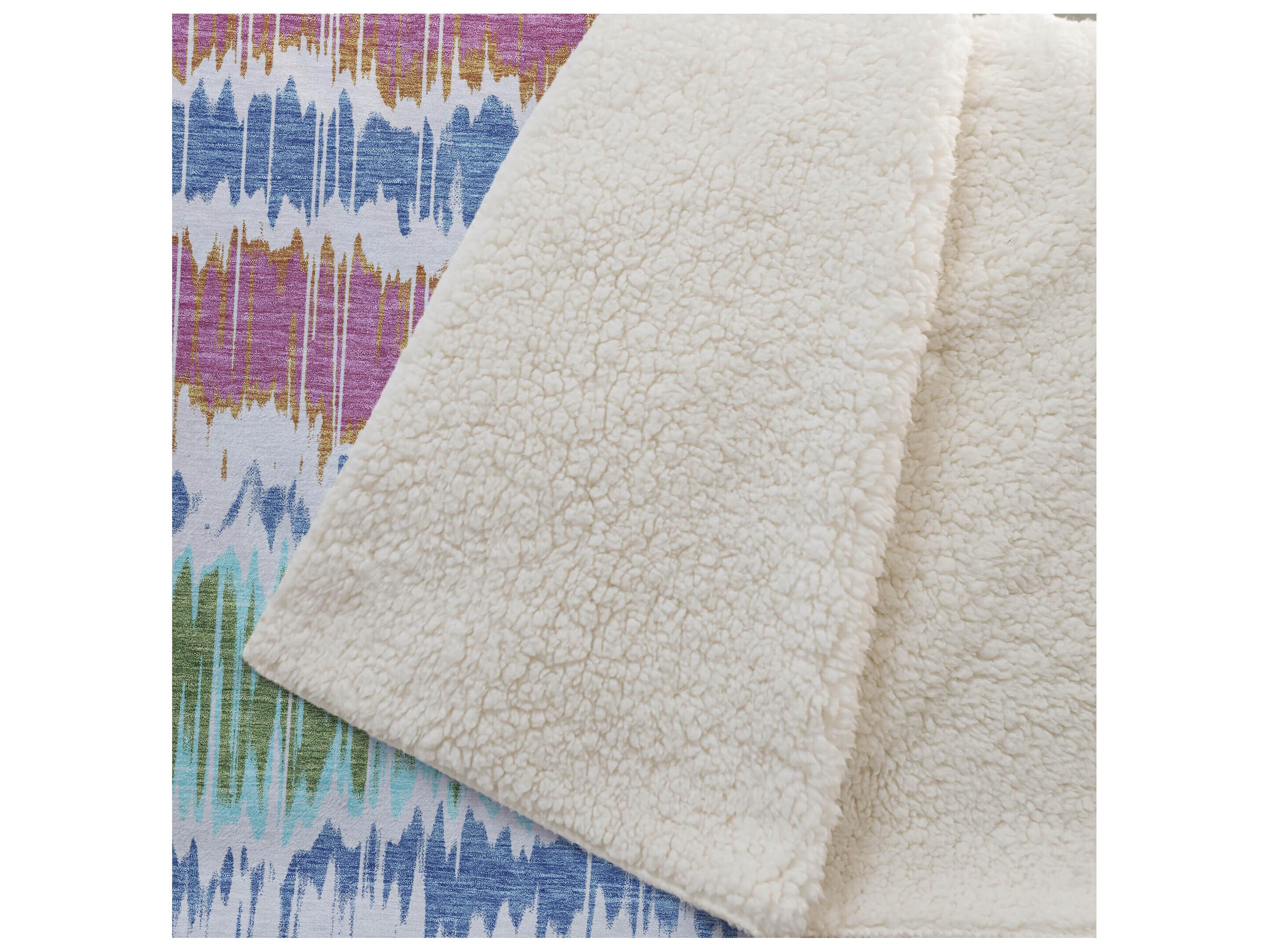 Dalyn Sherpa Ivory Polyester Throw