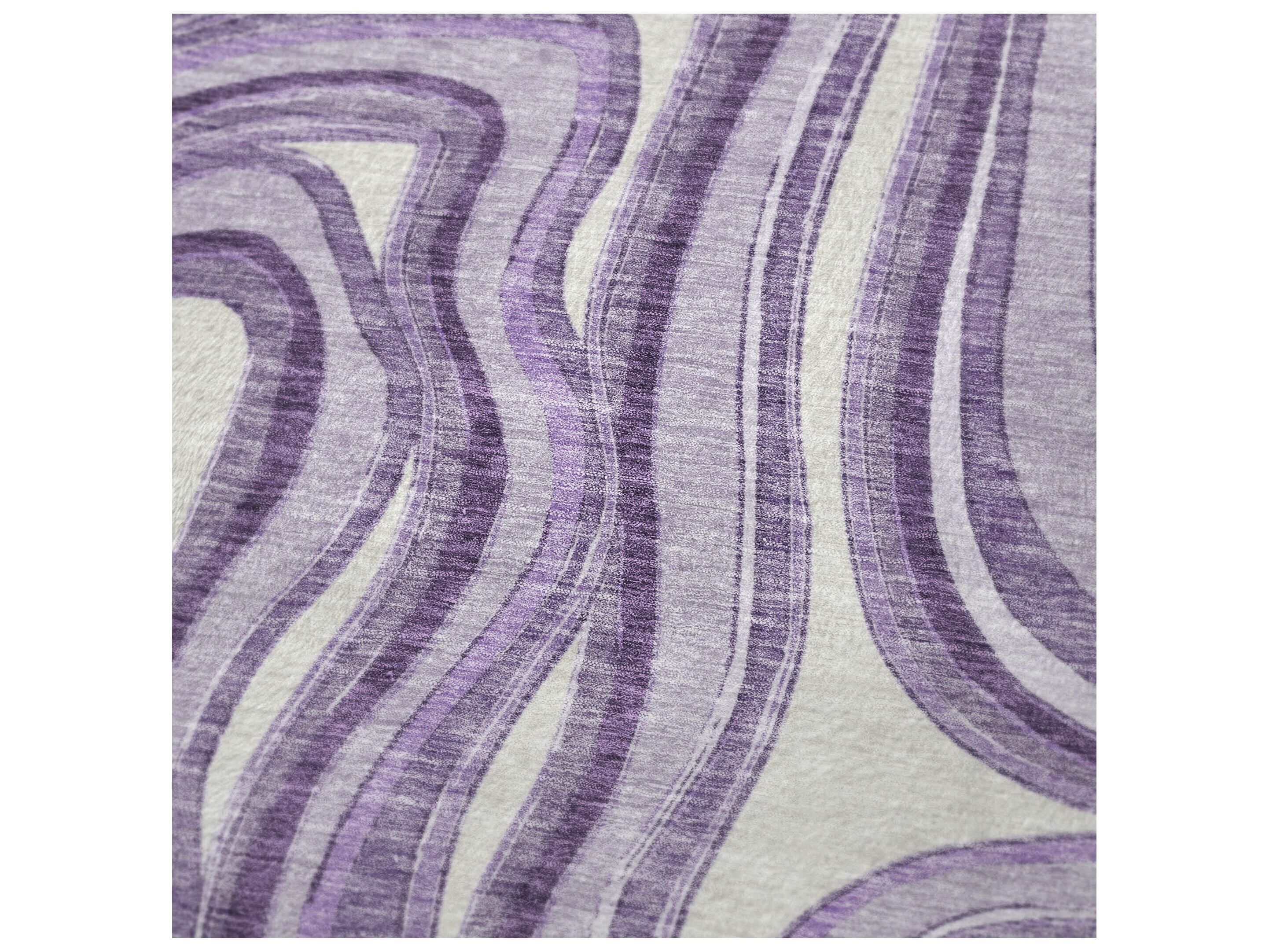 Dalyn Sherpa Purple Polyester Throw