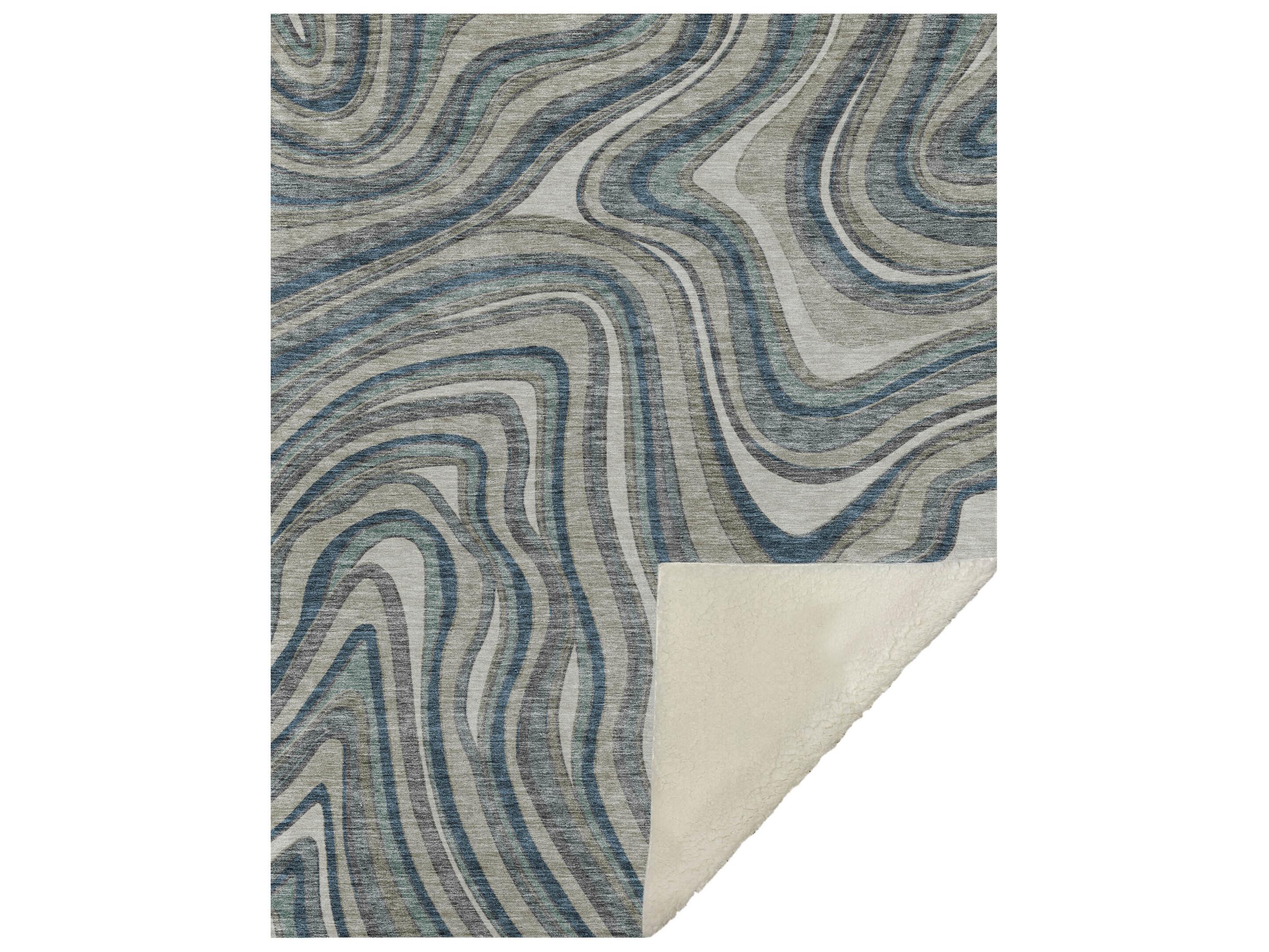 Dalyn Sherpa Teal Polyester Throw