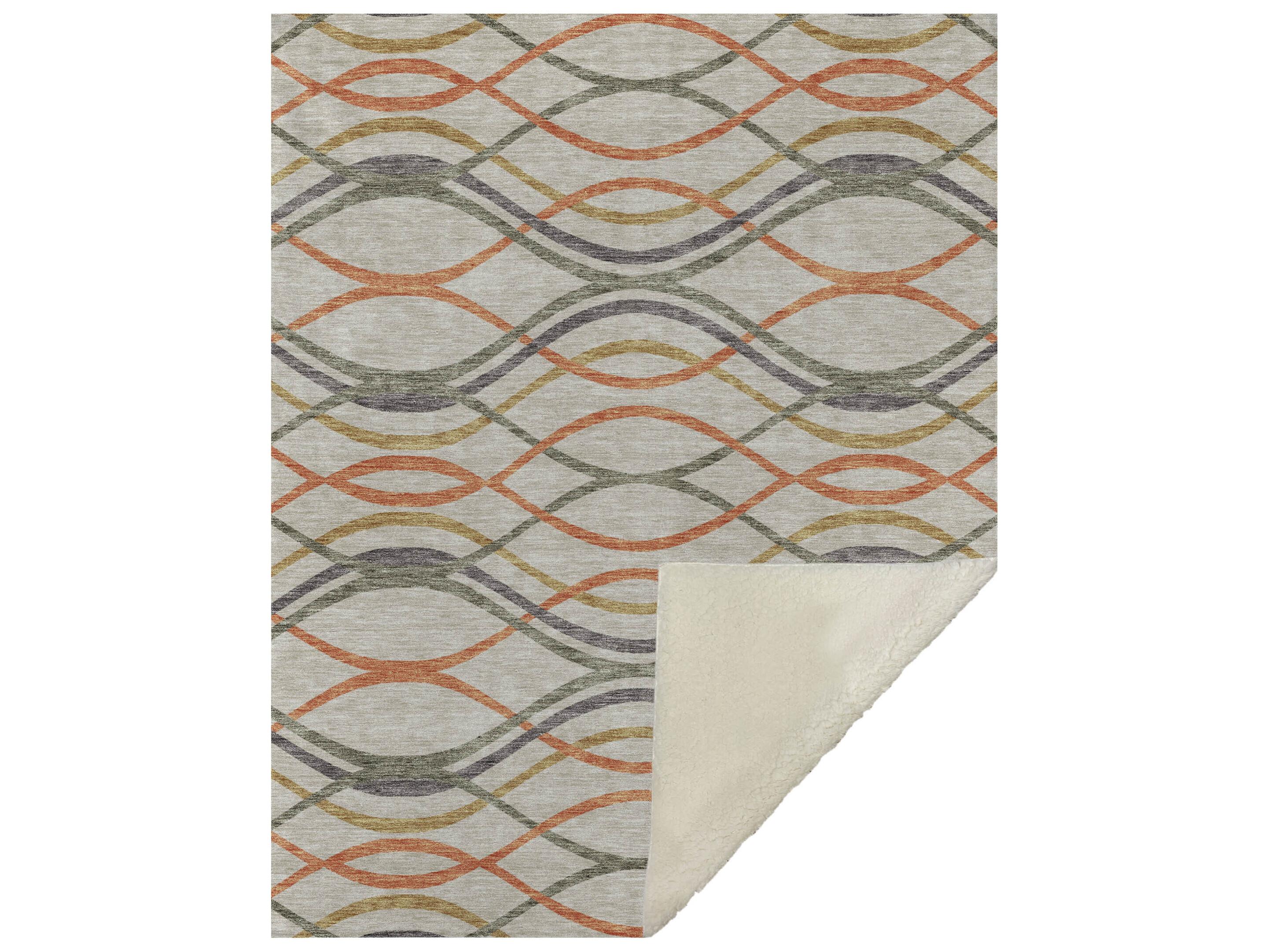 Dalyn Sherpa Orange Polyester Throw