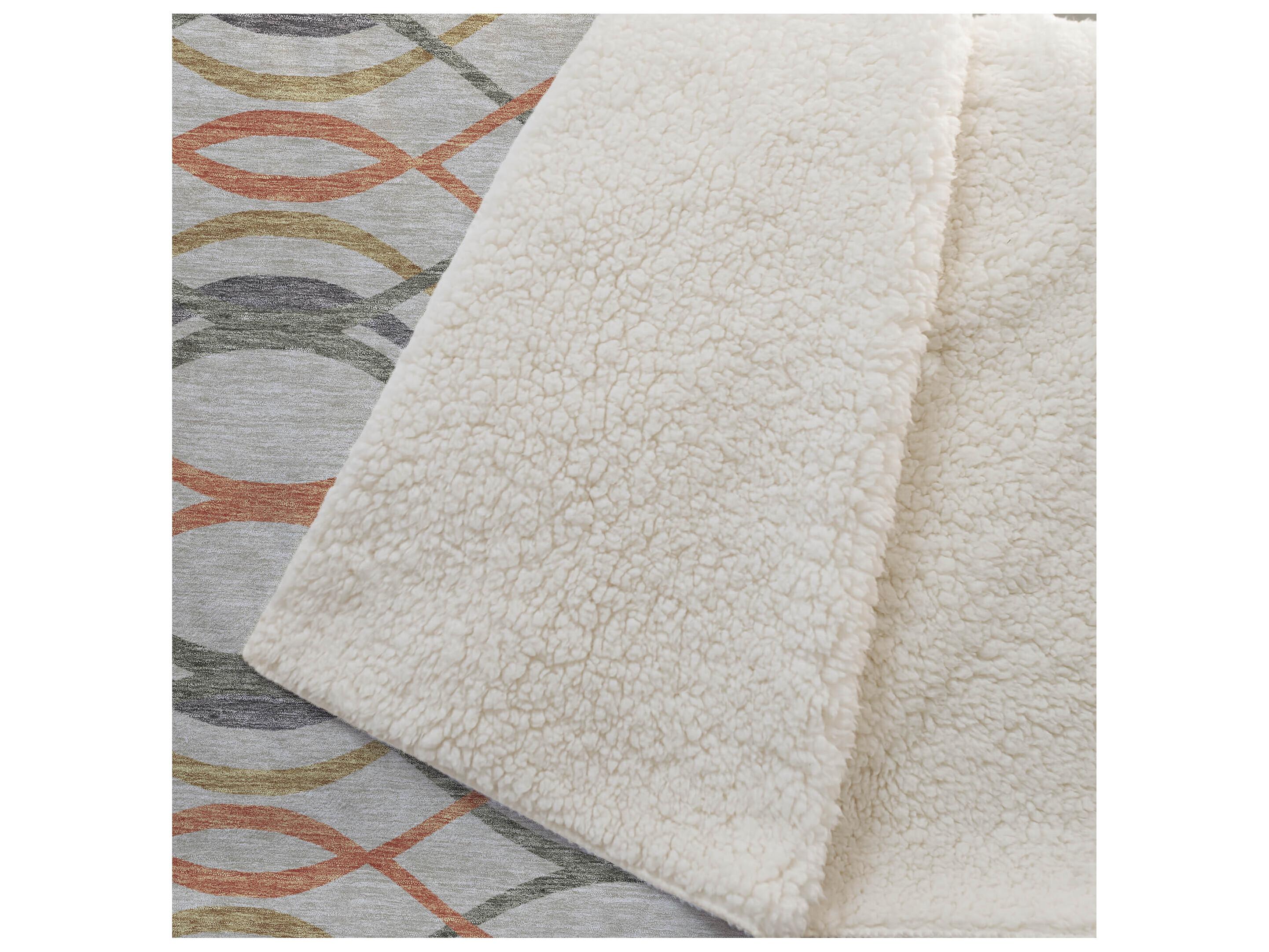 Dalyn Sherpa Orange Polyester Throw