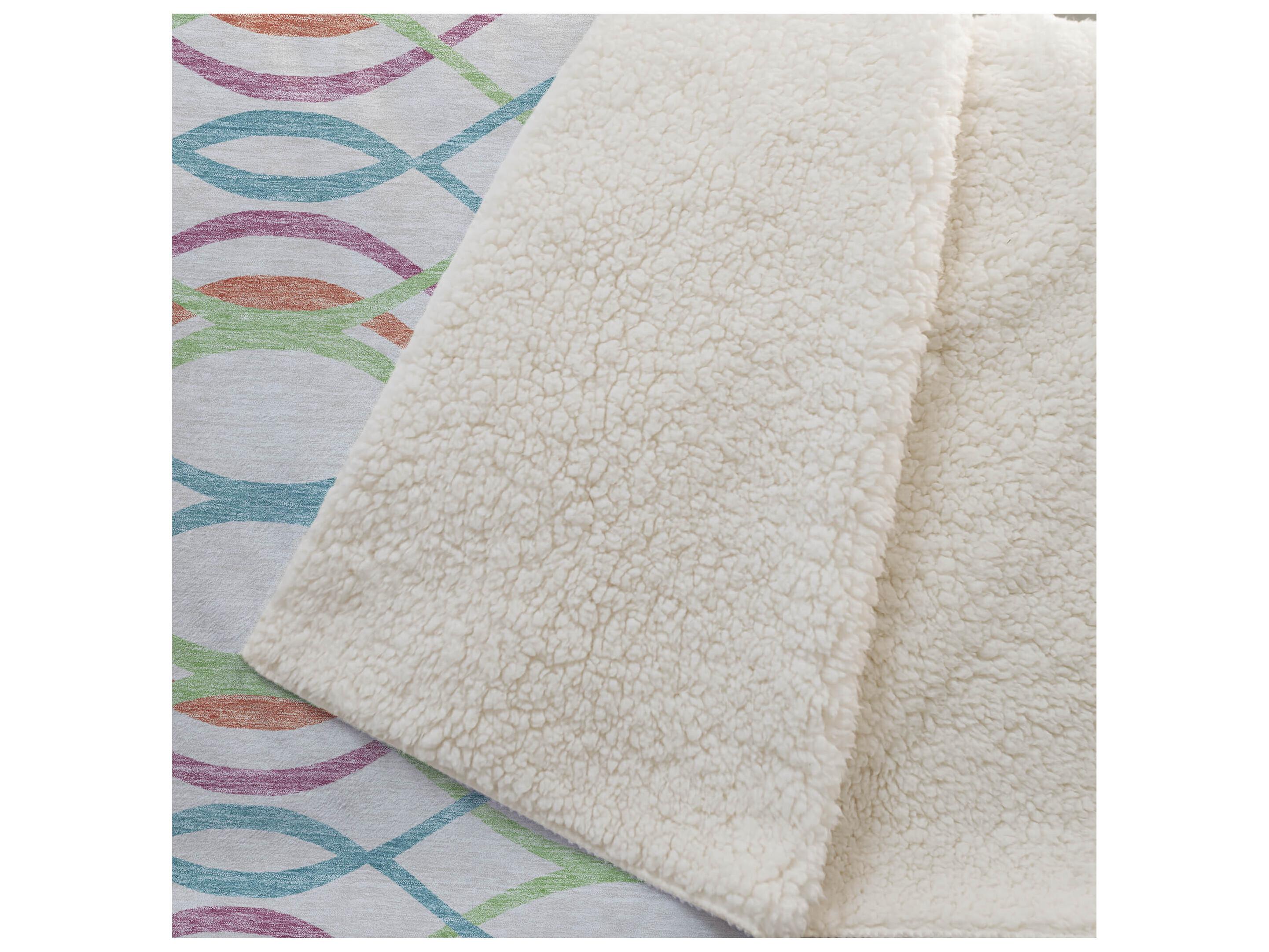 Dalyn Sherpa Ivory Polyester Throw