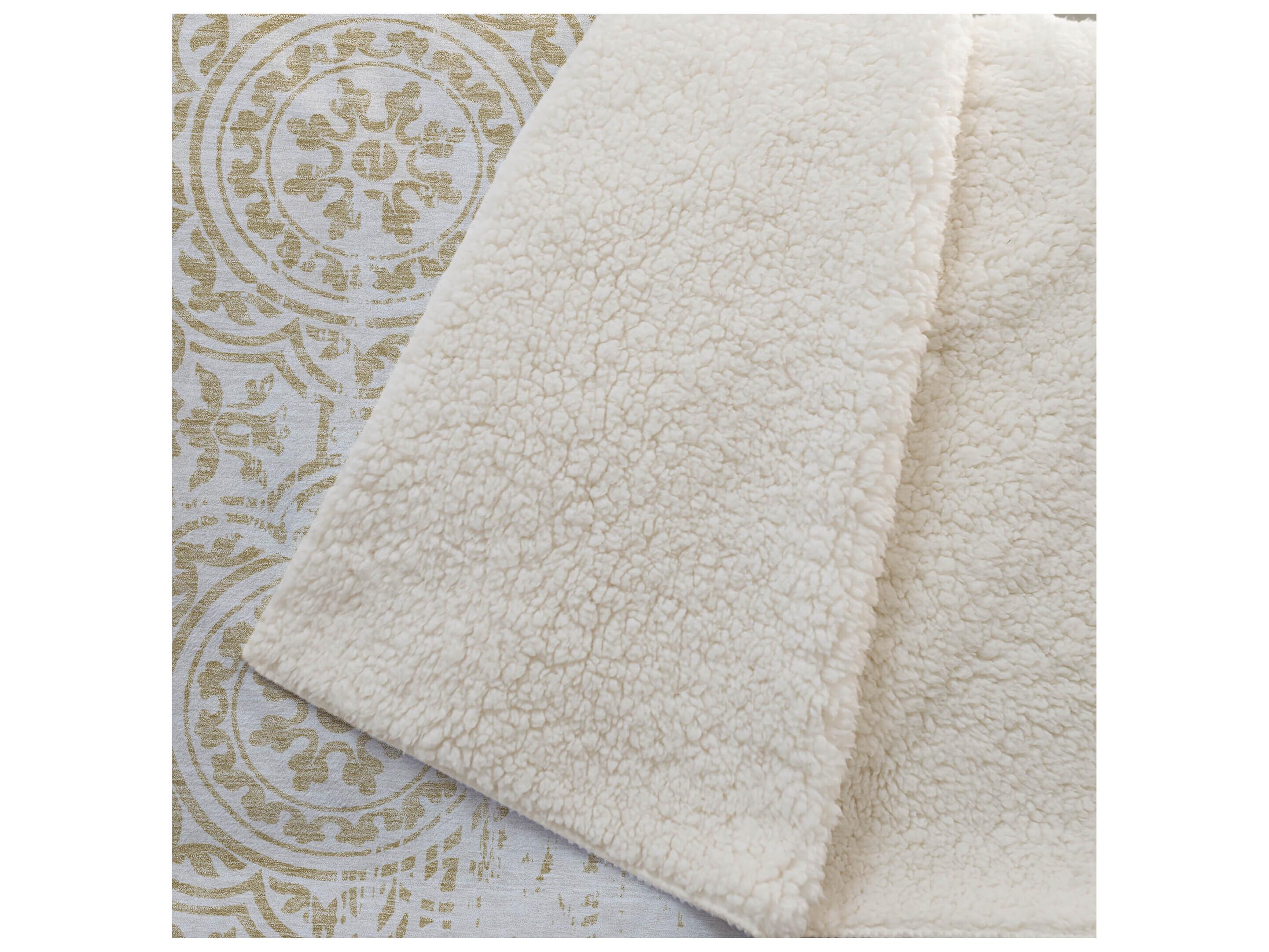 Dalyn Sherpa Gold Polyester Throw