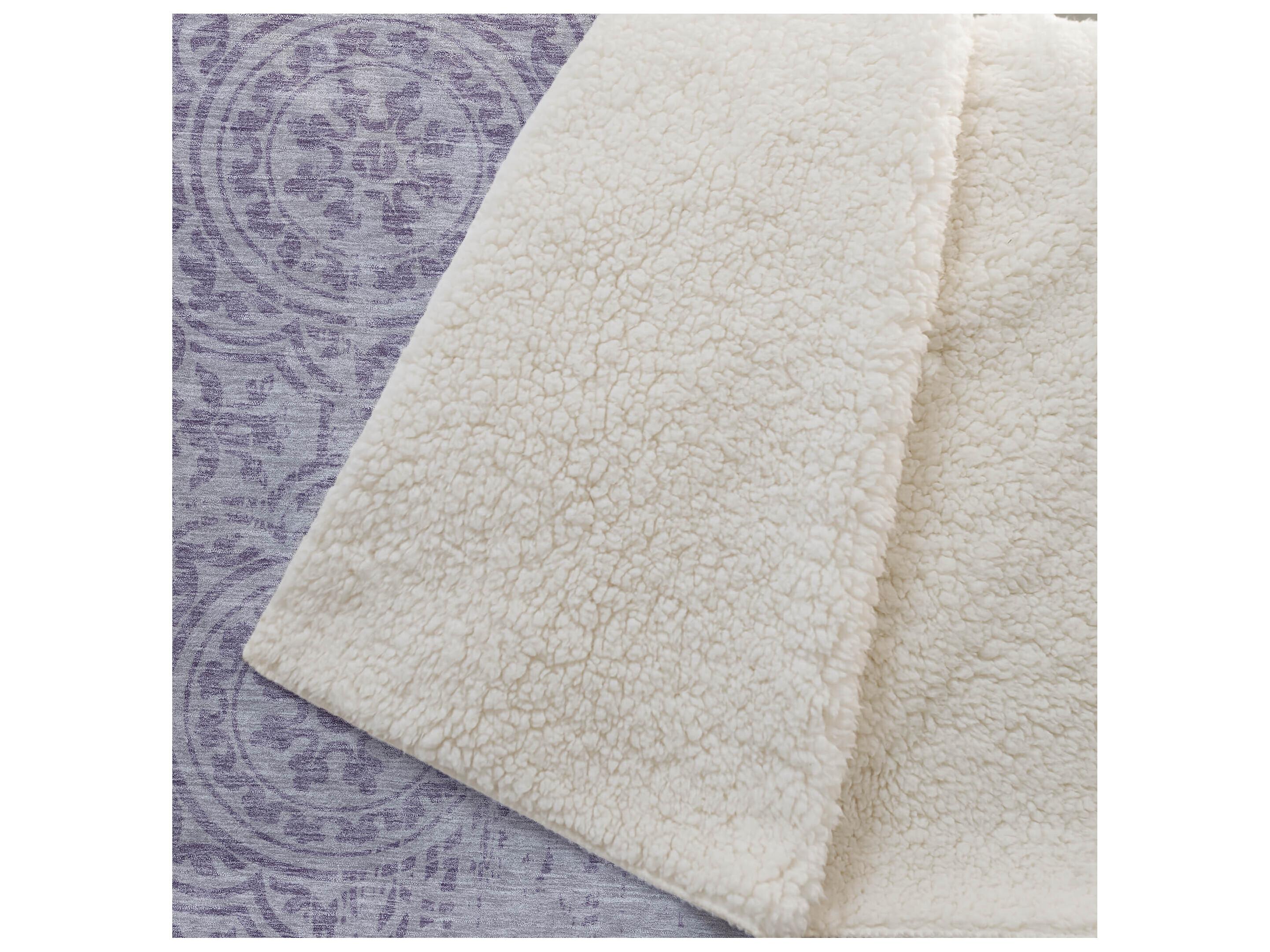 Dalyn Sherpa Purple Polyester Throw