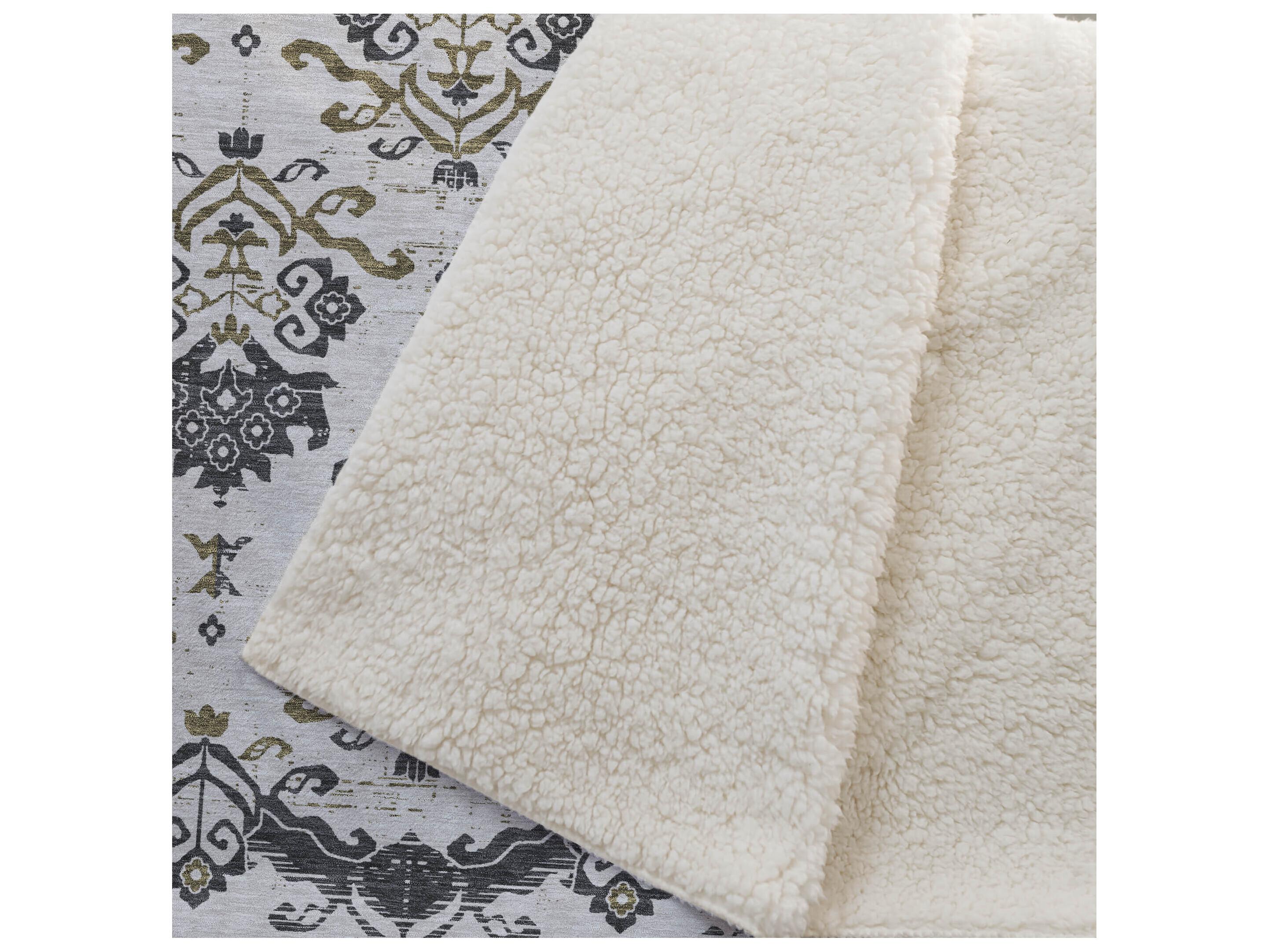 Dalyn Sherpa Black Polyester Throw