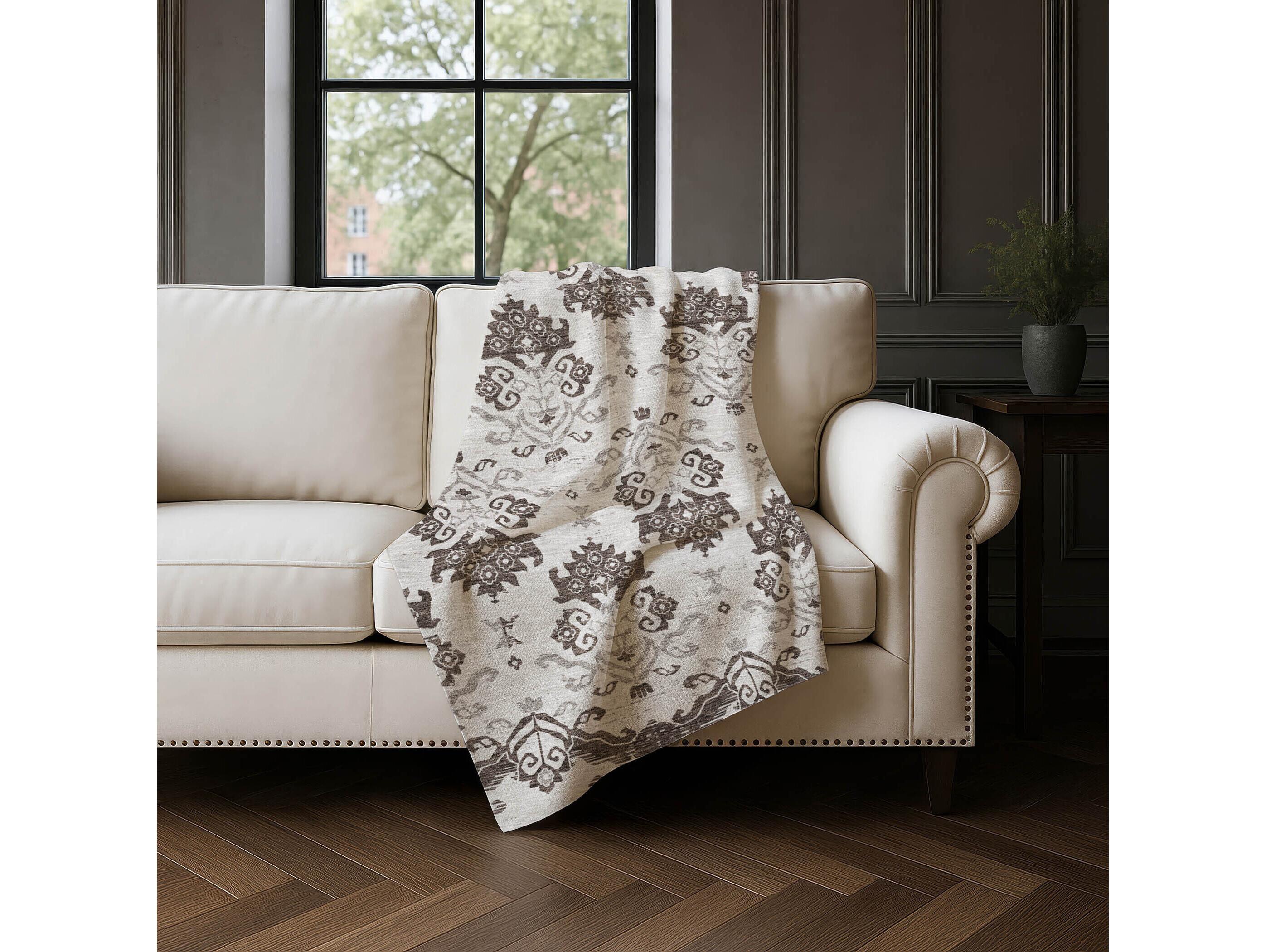 Dalyn Sherpa Brown Polyester Throw