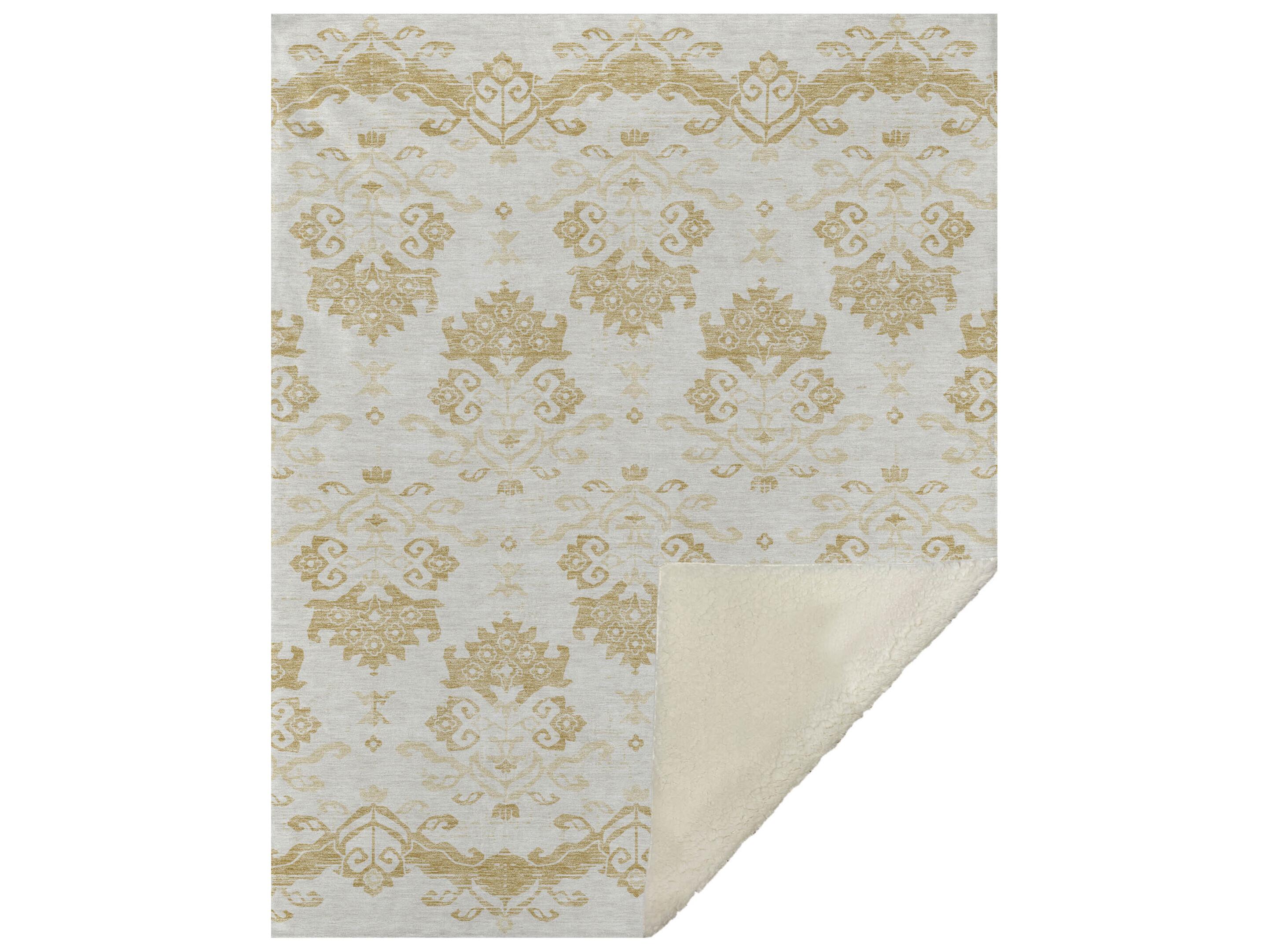 Dalyn Sherpa Gold Polyester Throw