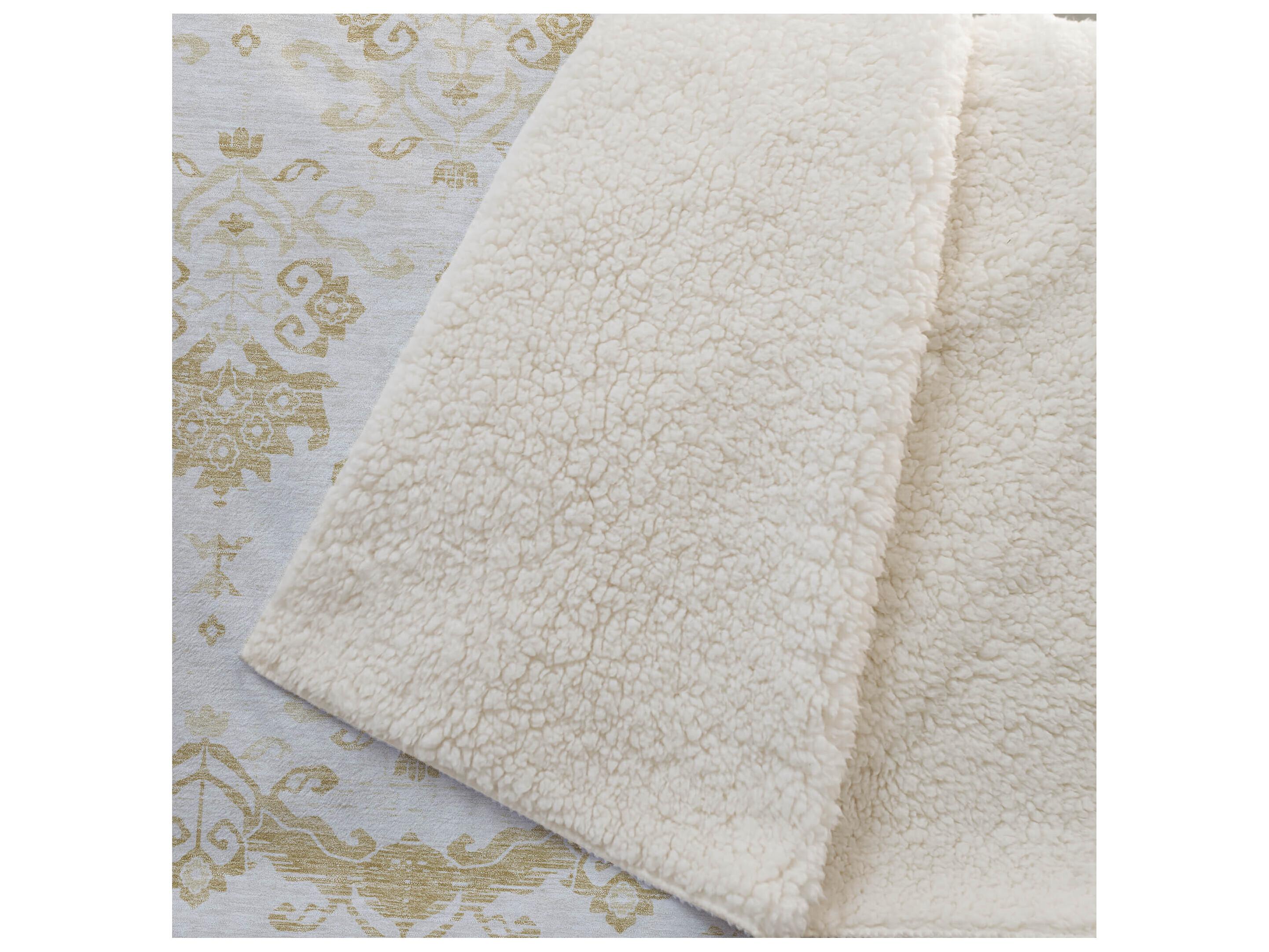 Dalyn Sherpa Gold Polyester Throw