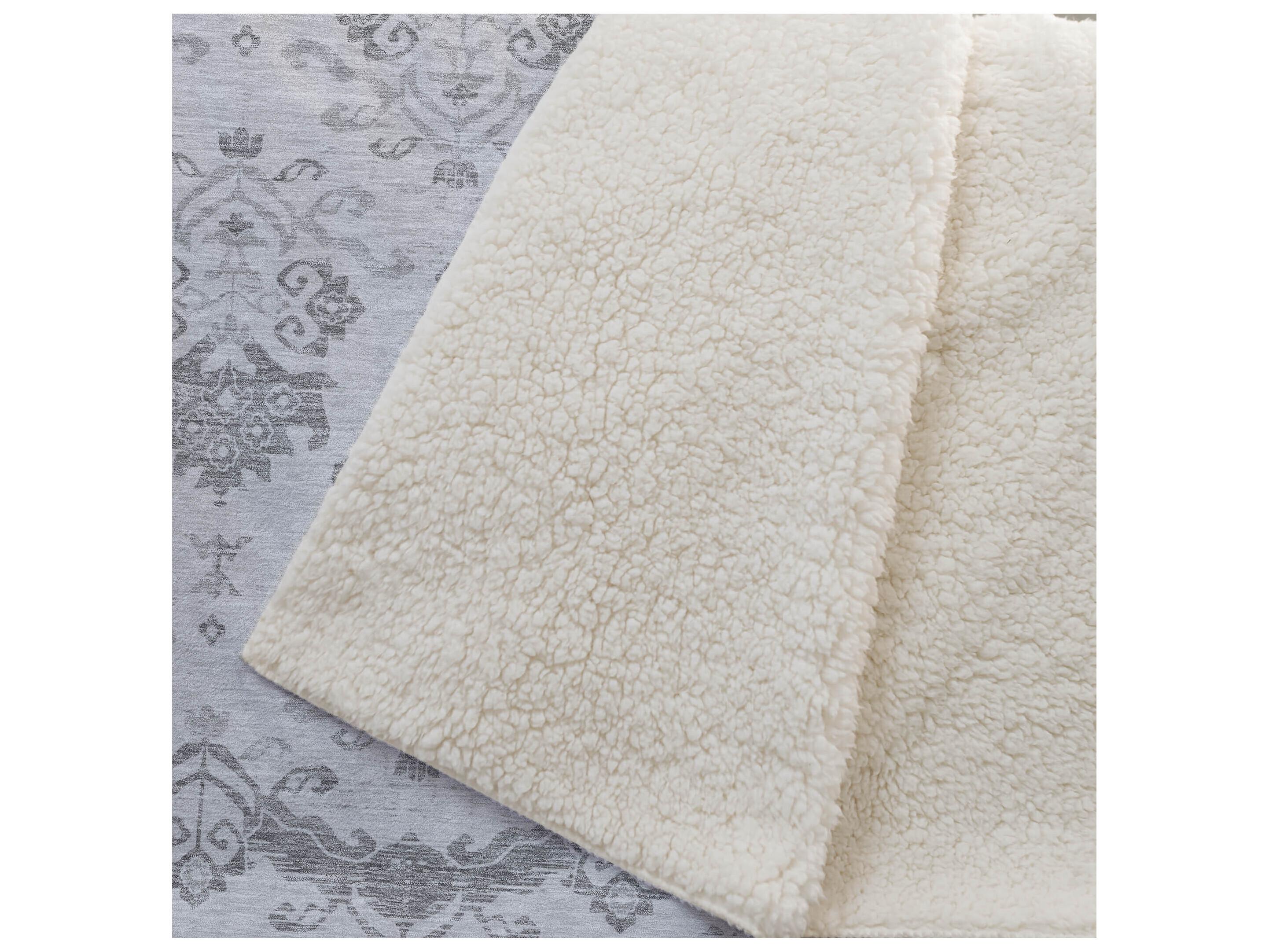 Dalyn Sherpa Gray Polyester Throw