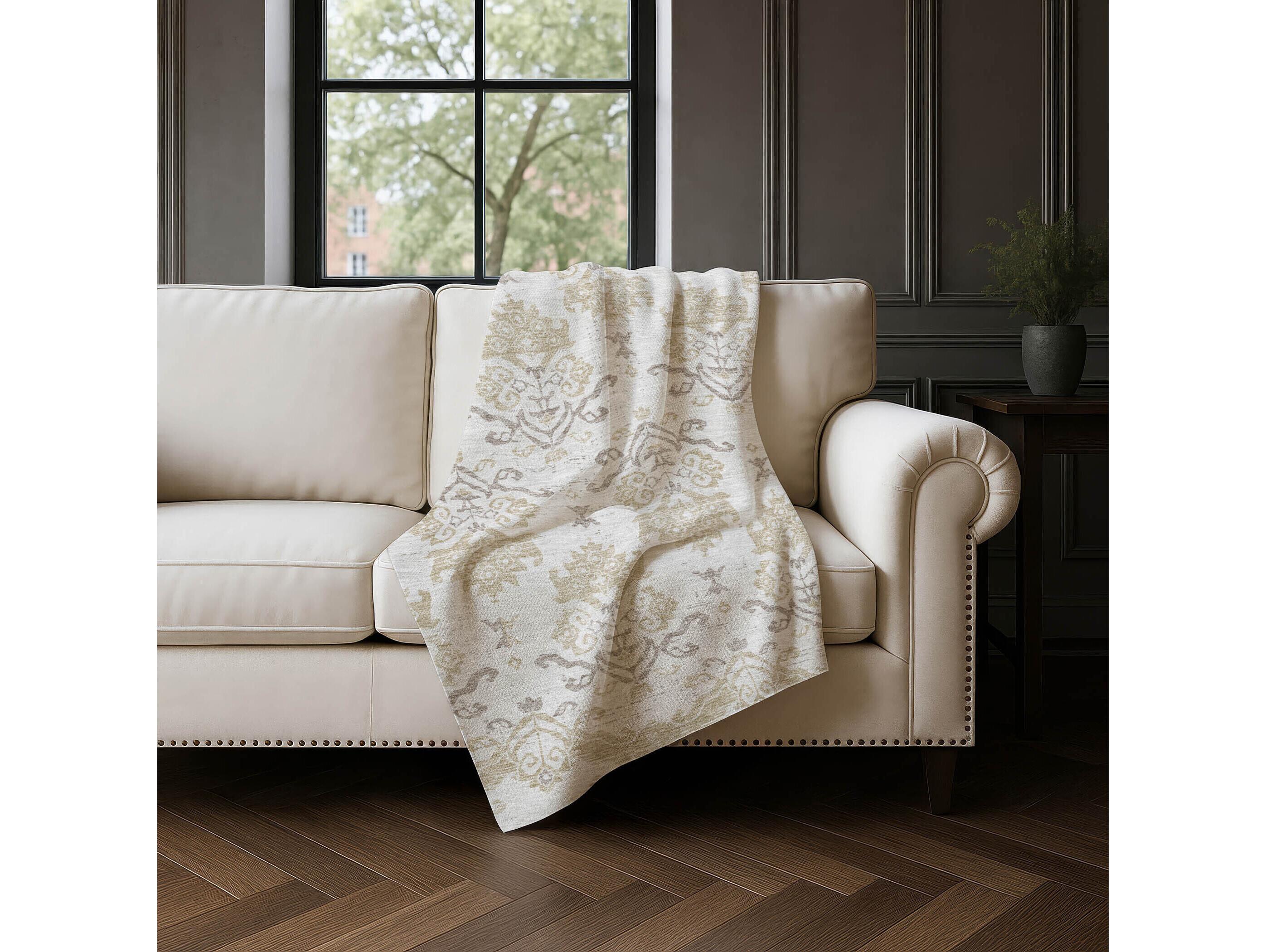 Dalyn Sherpa Ivory Polyester Throw
