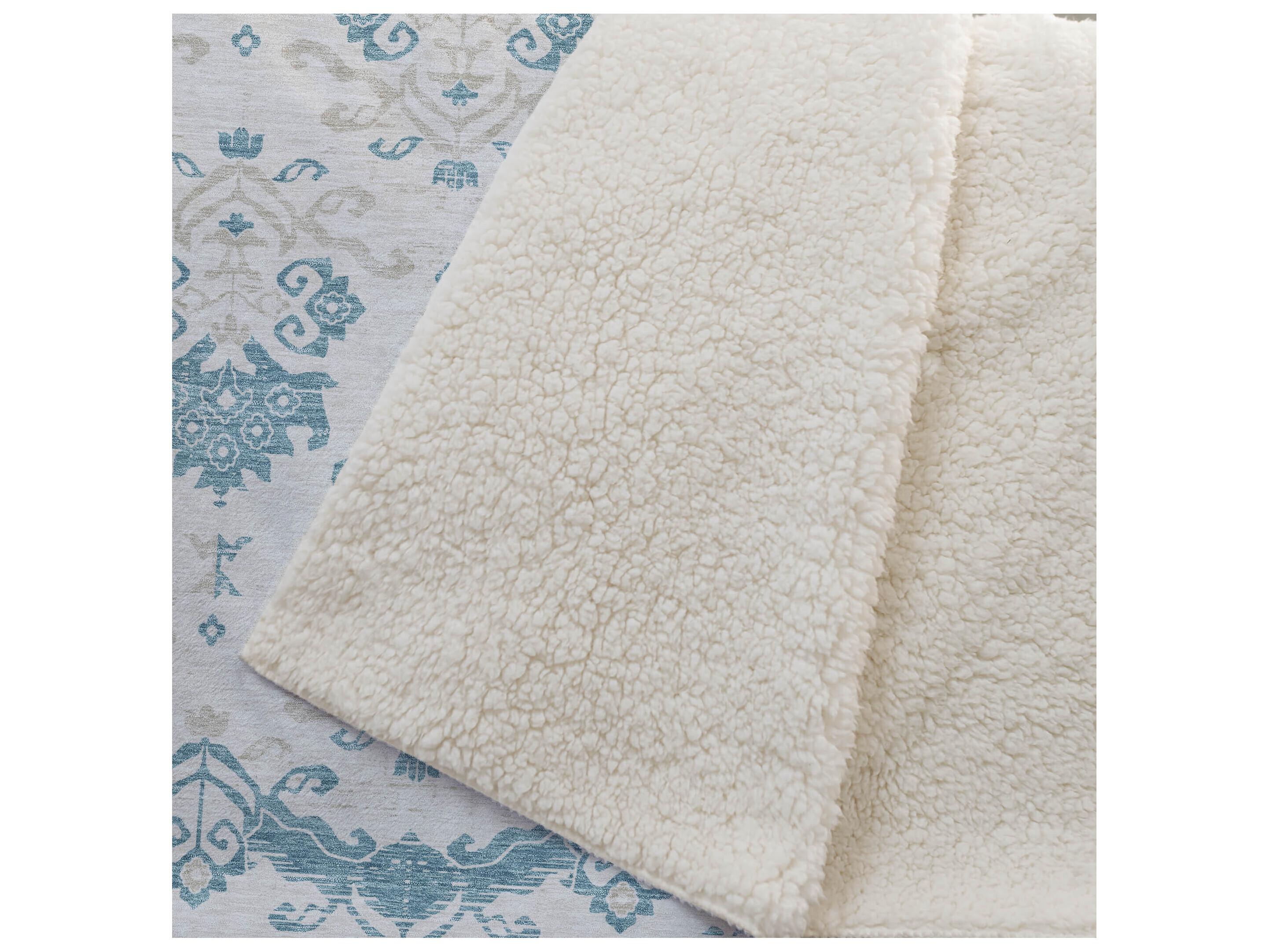 Dalyn Sherpa Teal Polyester Throw