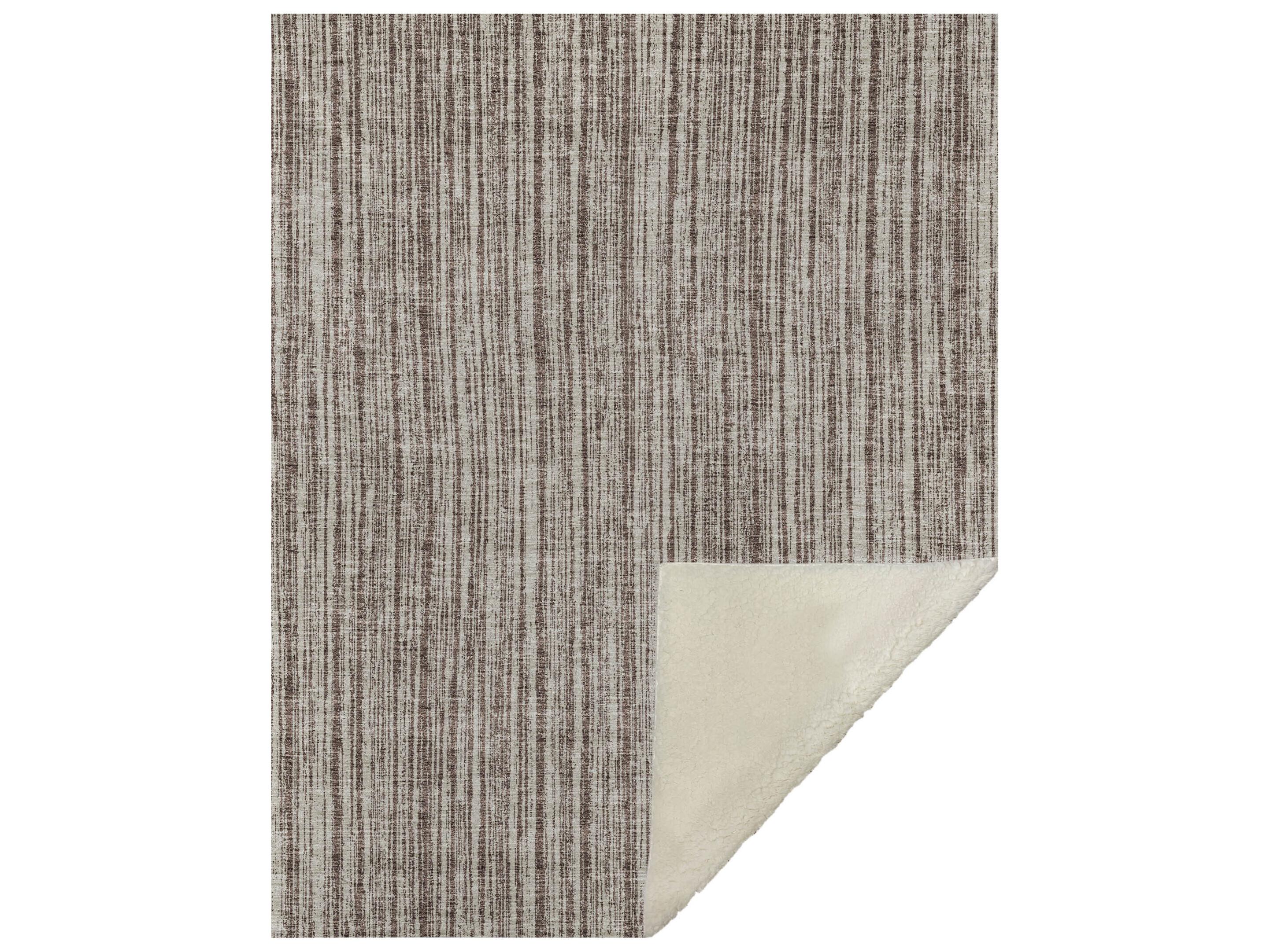 Dalyn Sherpa Brown Polyester Throw