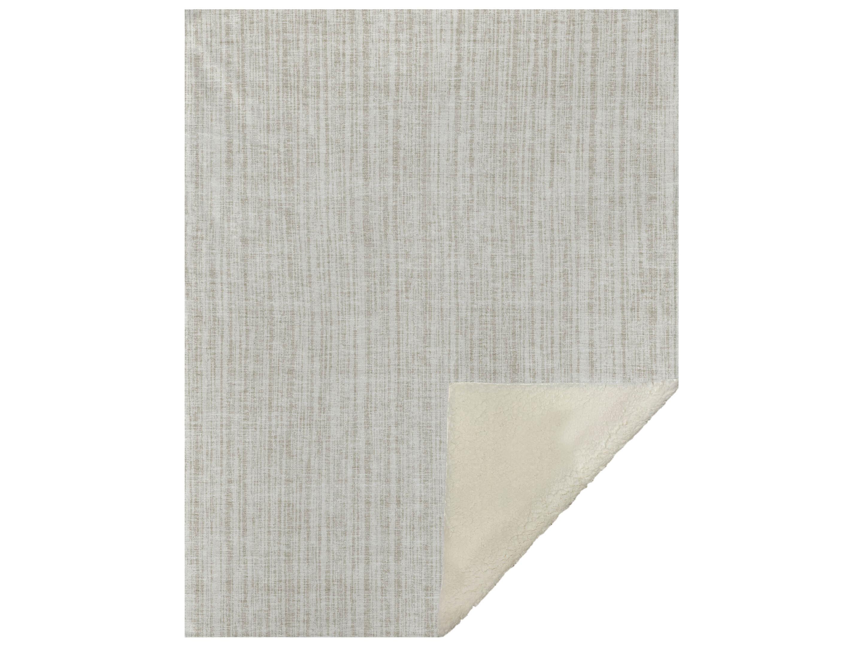 Dalyn Sherpa Ivory Polyester Throw
