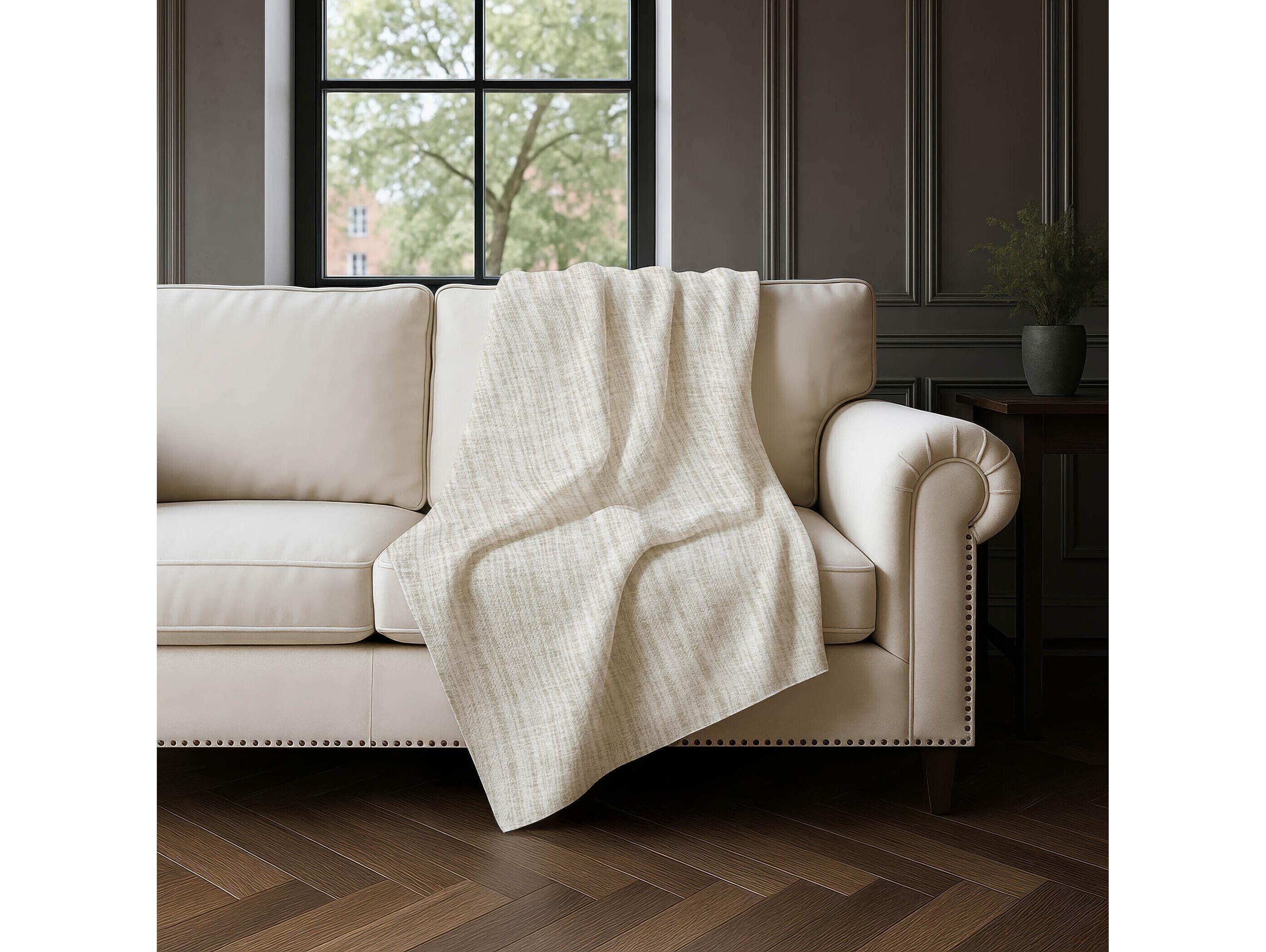 Dalyn Sherpa Ivory Polyester Throw