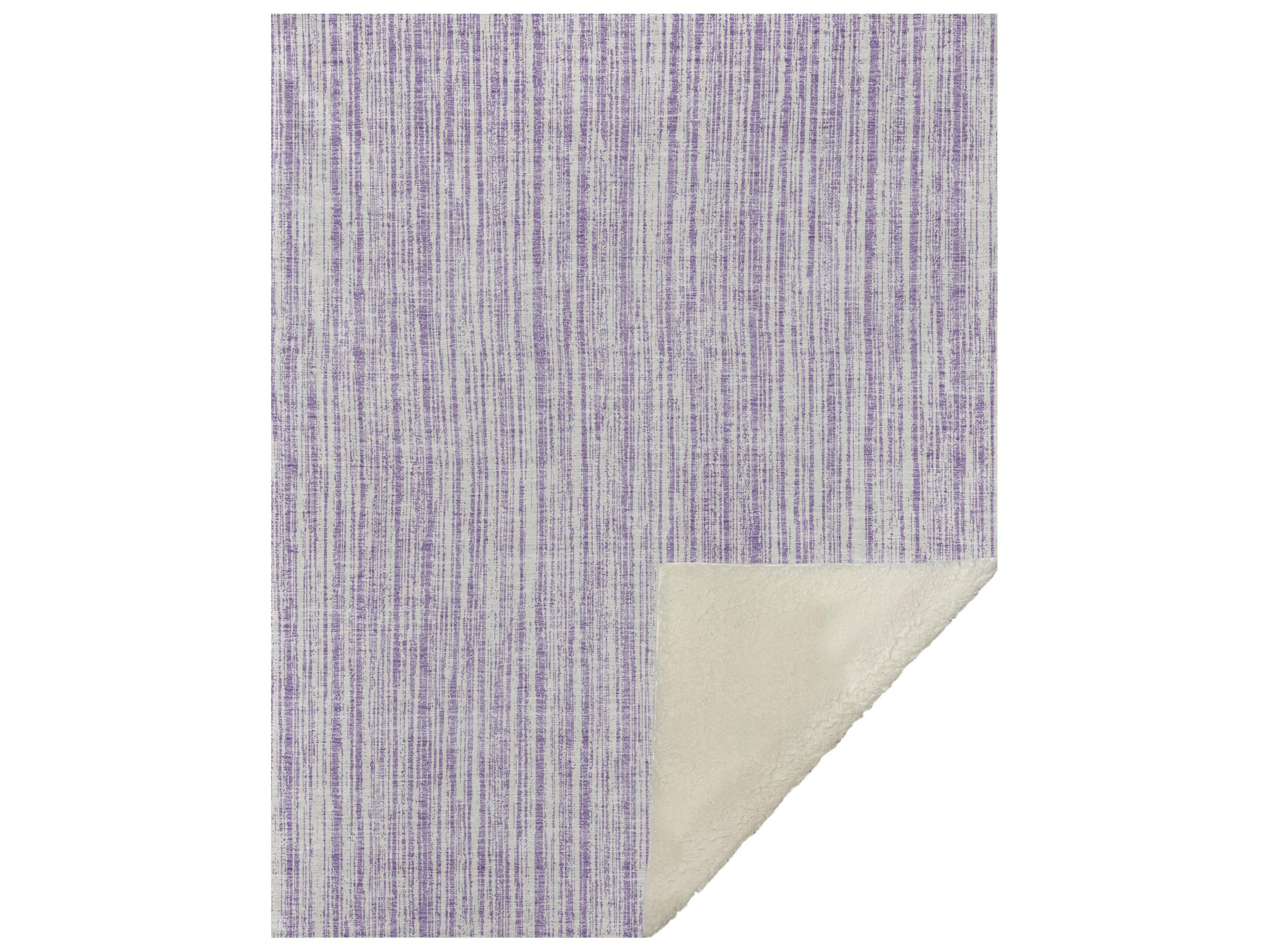 Dalyn Sherpa Purple Polyester Throw