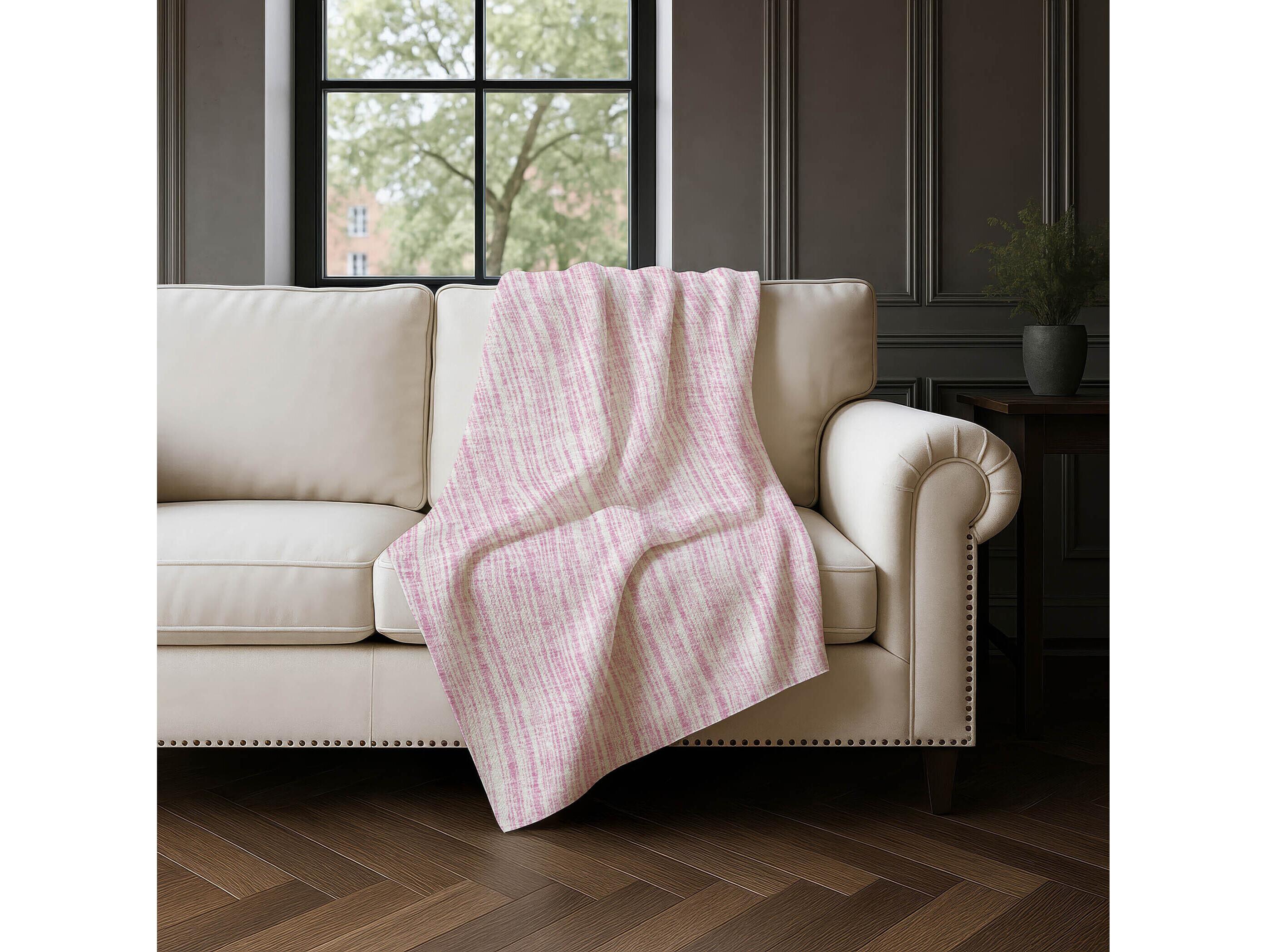 Dalyn Sherpa Pink Polyester Throw