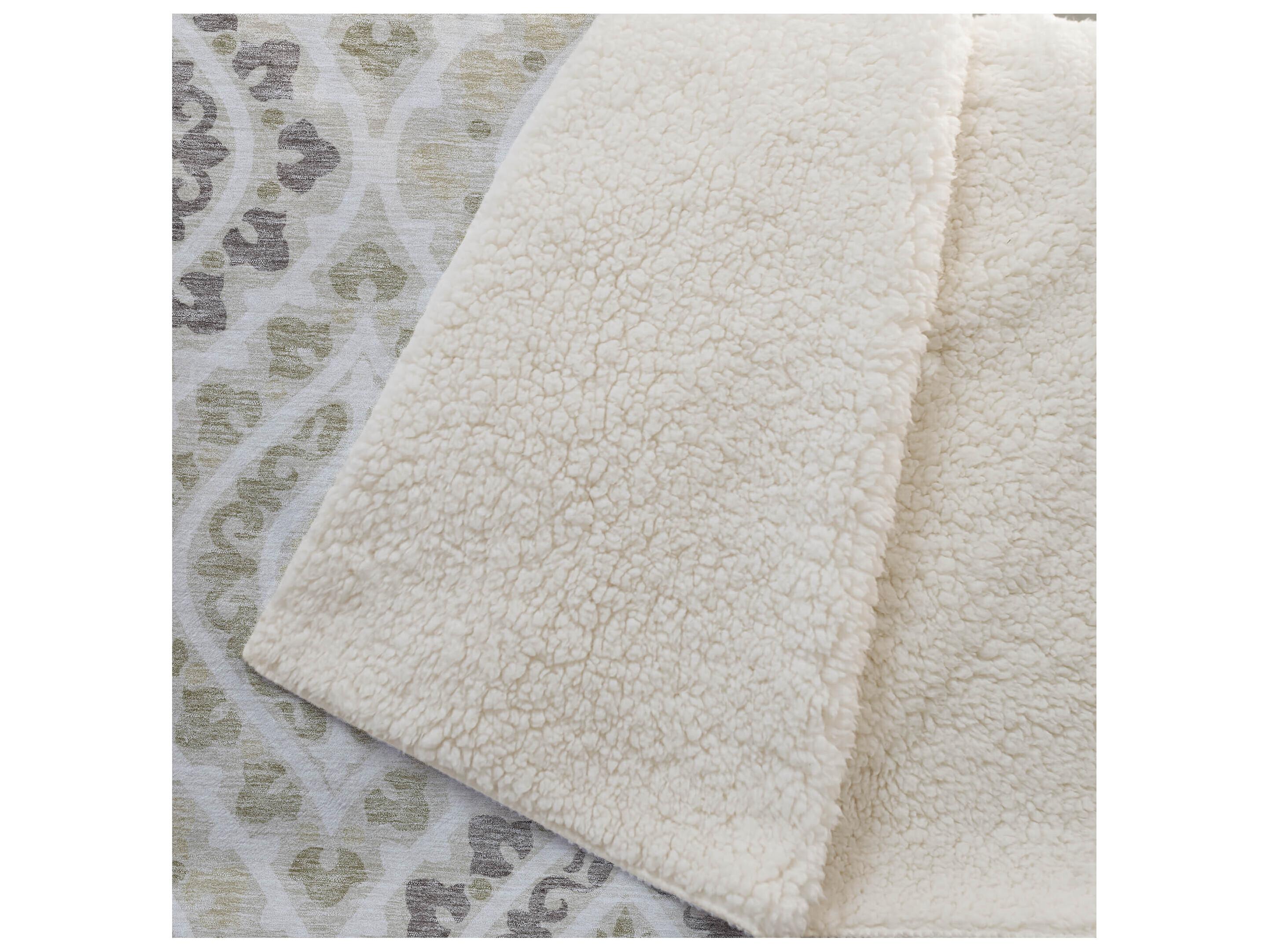 Dalyn Sherpa Brown Polyester Throw