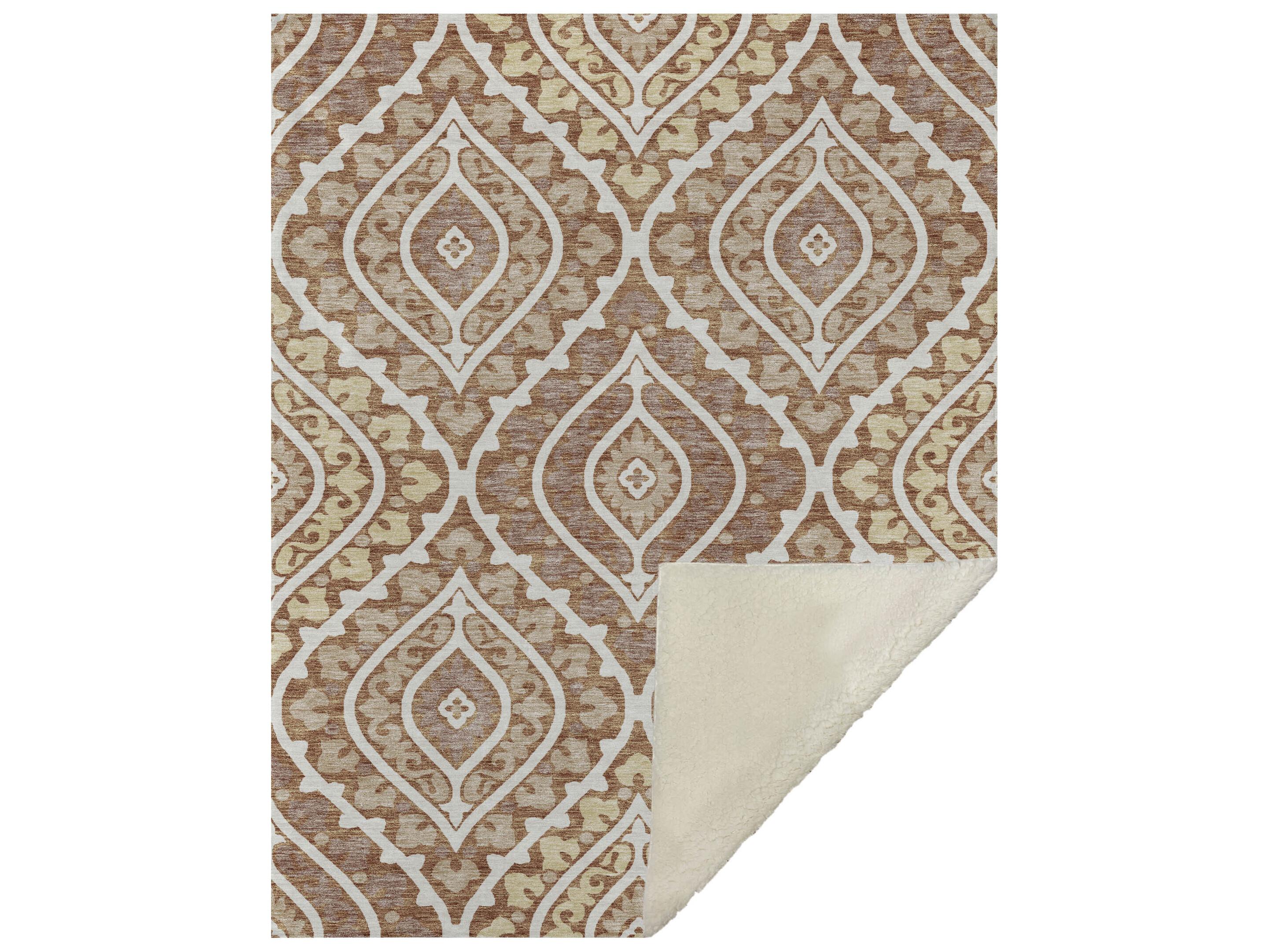 Dalyn Sherpa Orange Polyester Throw