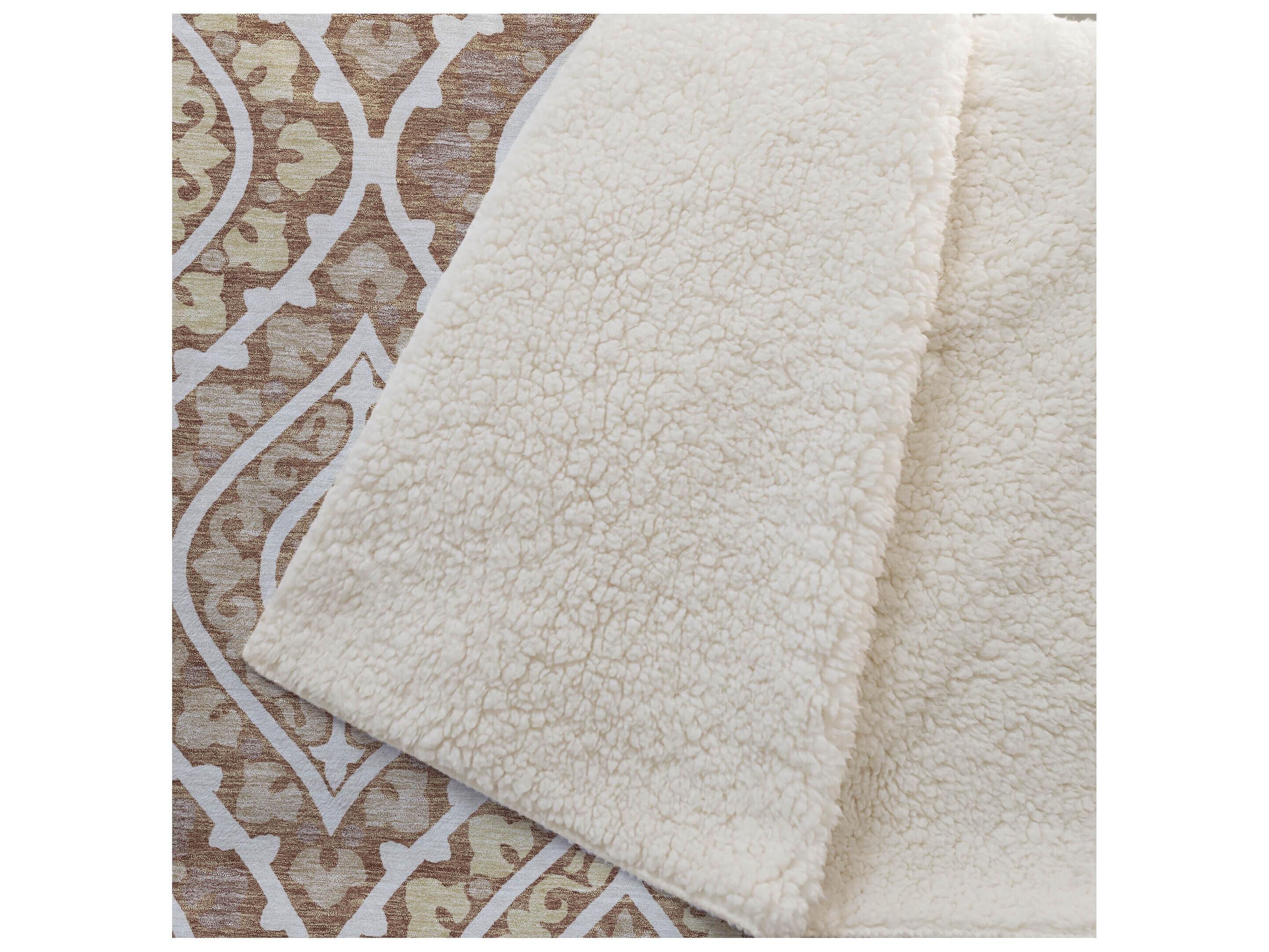 Dalyn Sherpa Orange Polyester Throw