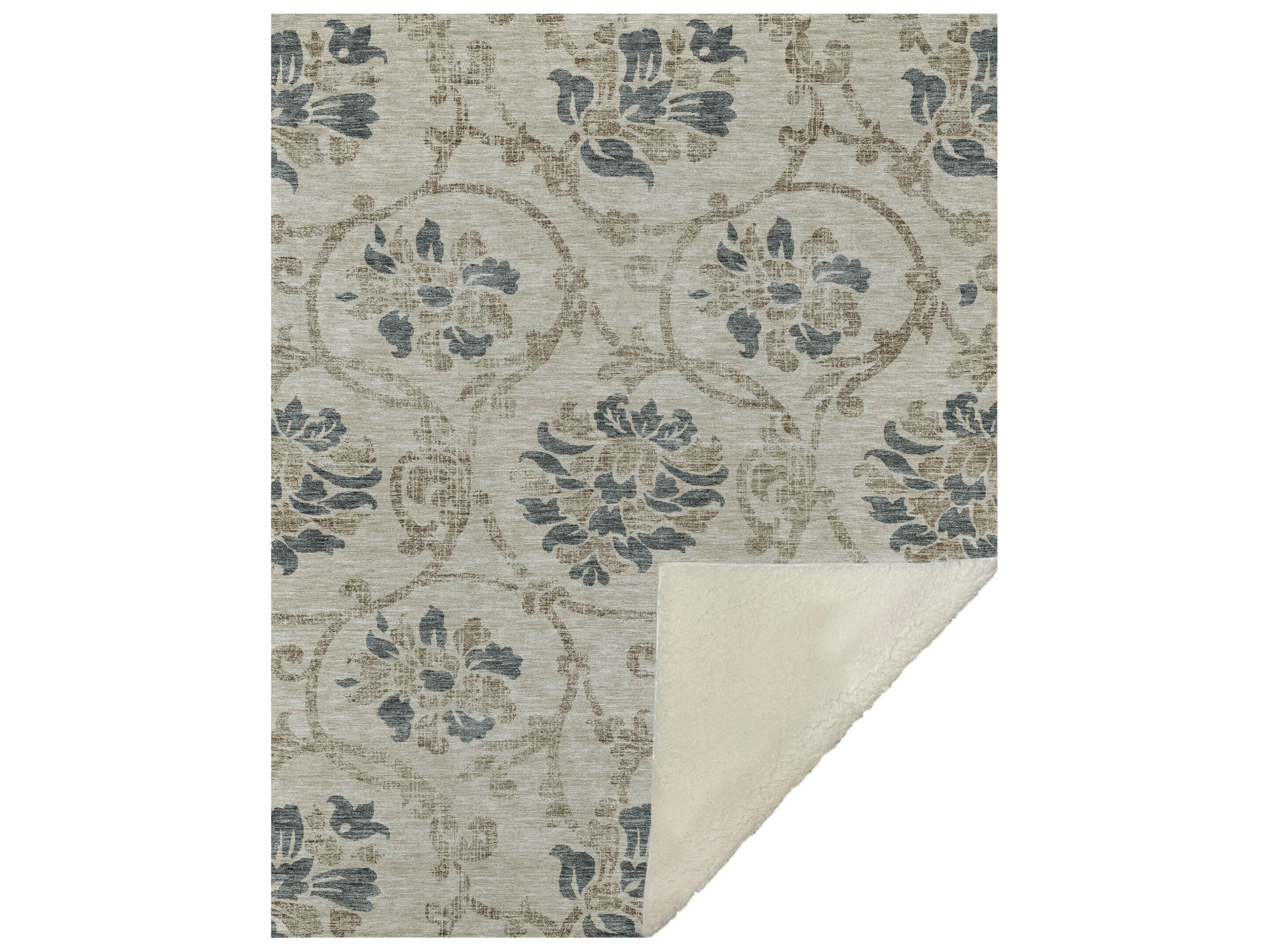 Dalyn Sherpa Brown Polyester Throw