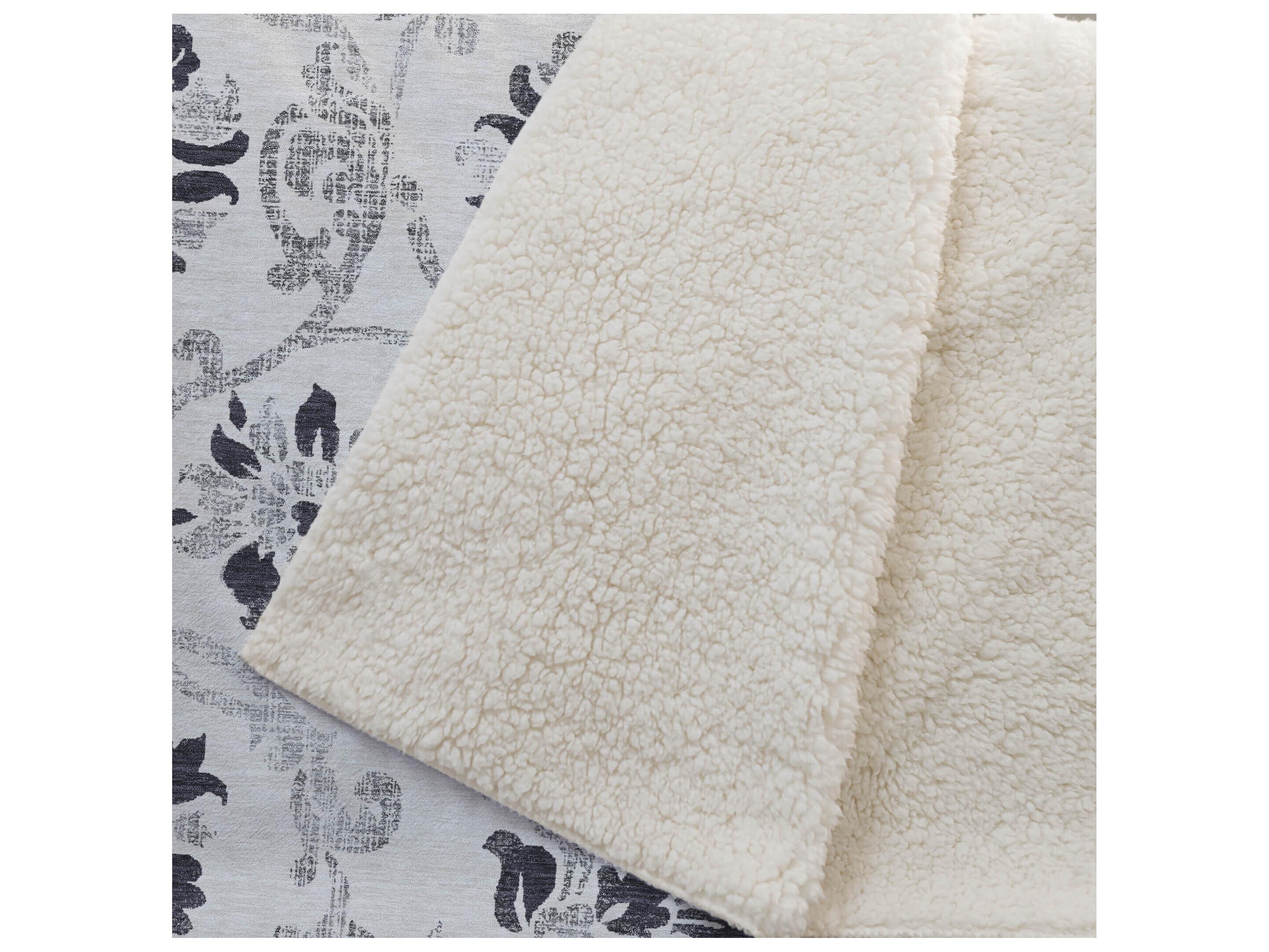 Dalyn Sherpa Black Polyester Throw