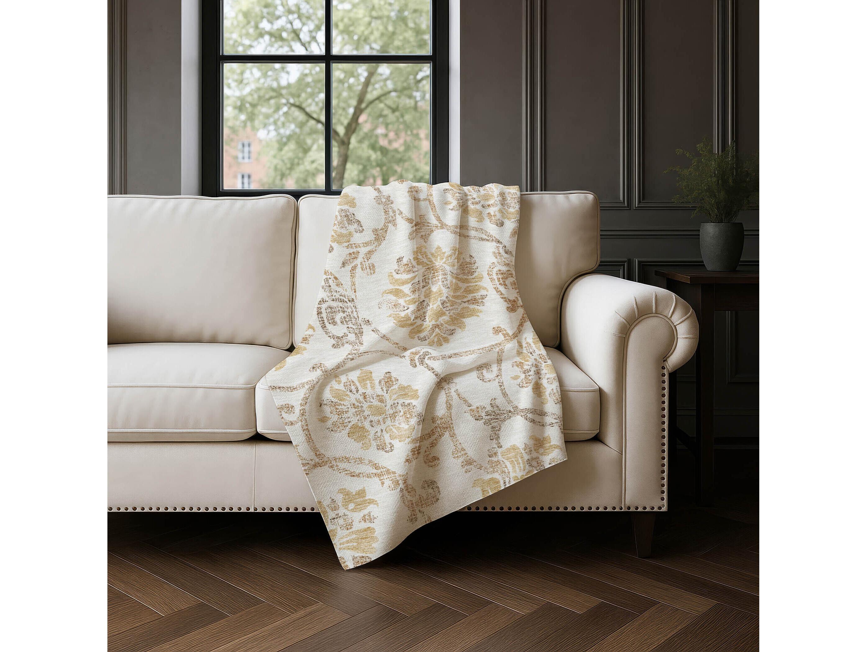 Dalyn Sherpa Ivory Polyester Throw