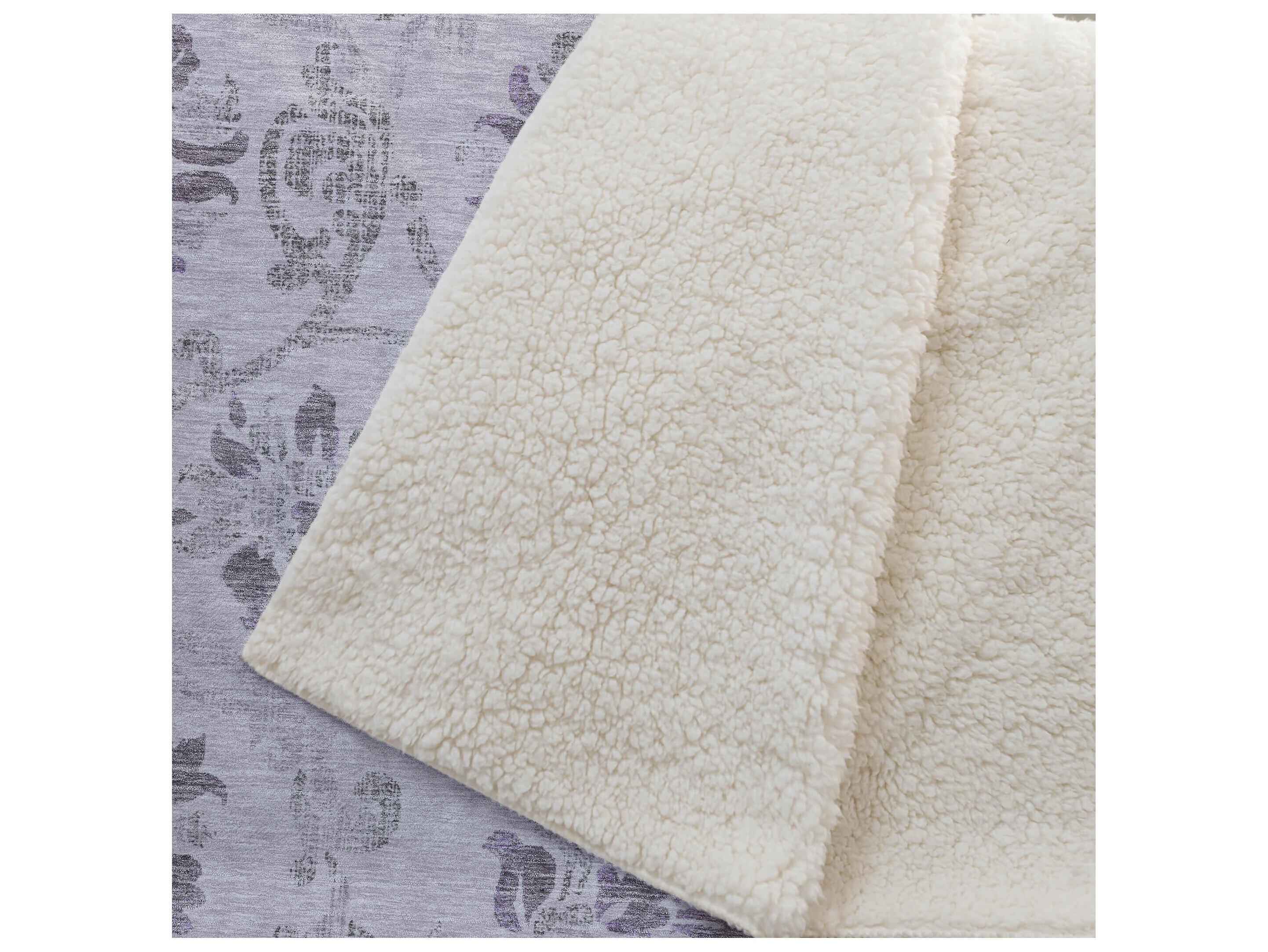 Dalyn Sherpa Purple Polyester Throw