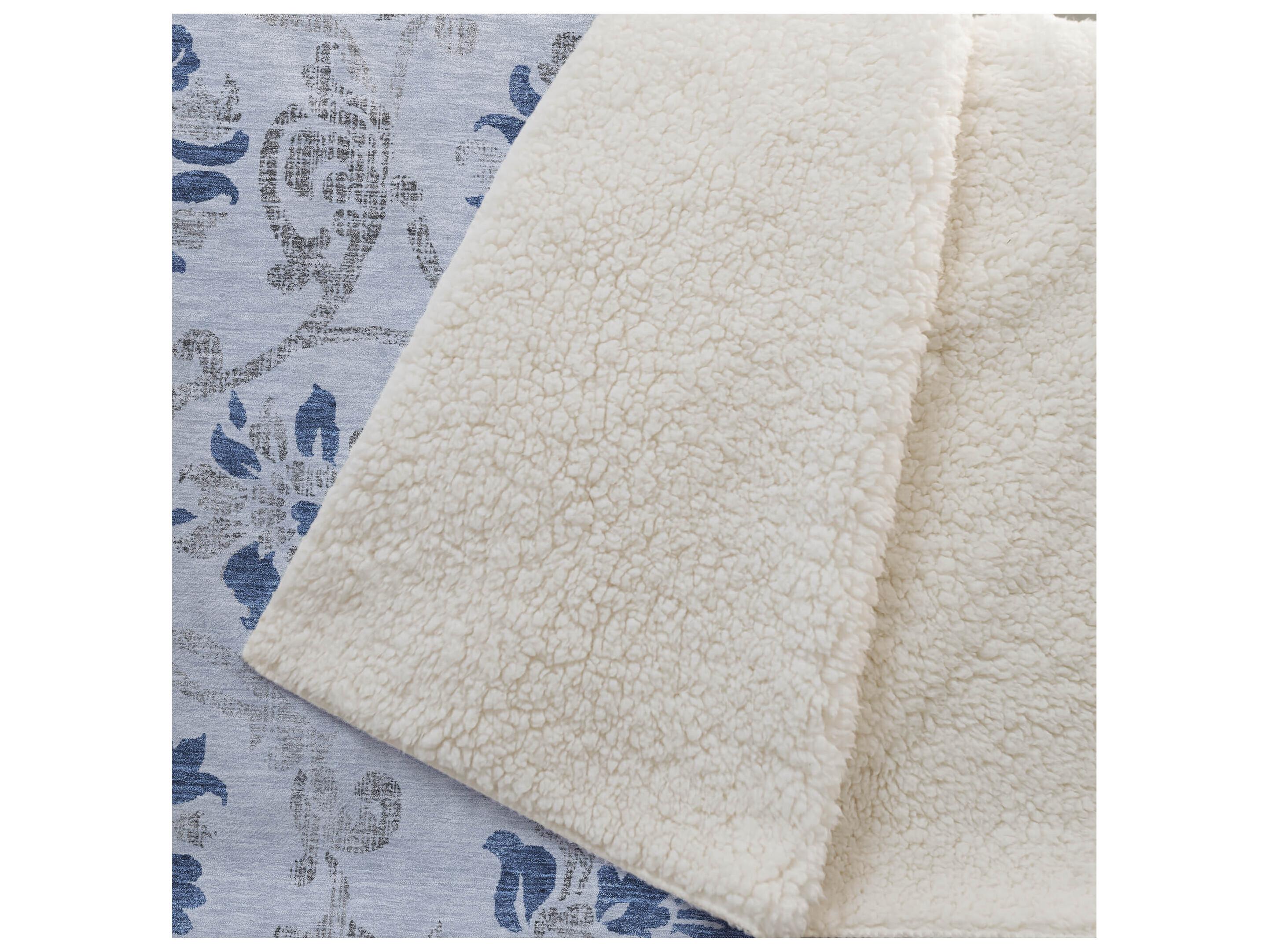 Dalyn Sherpa Blue Polyester Throw