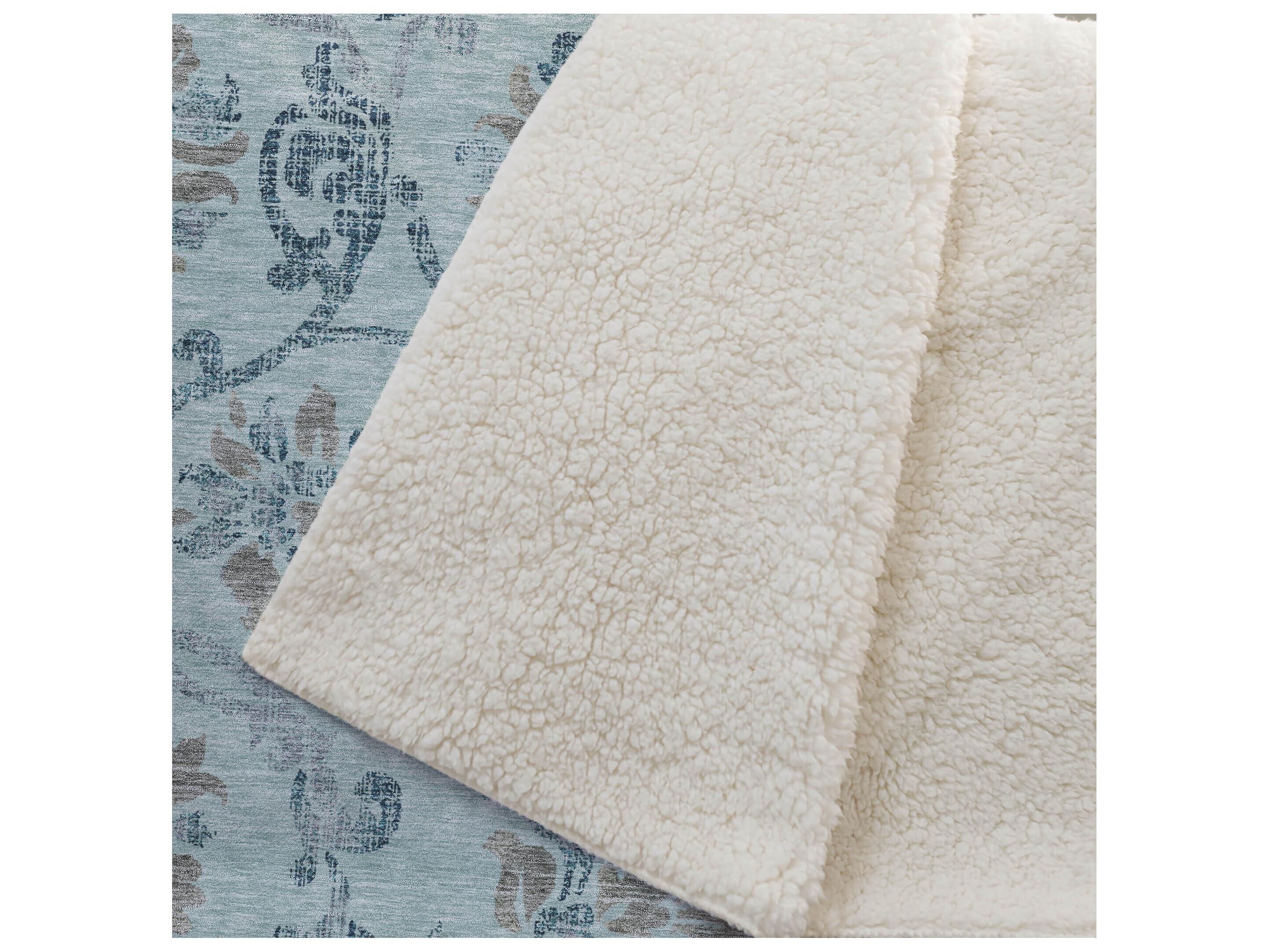 Dalyn Sherpa Teal Polyester Throw