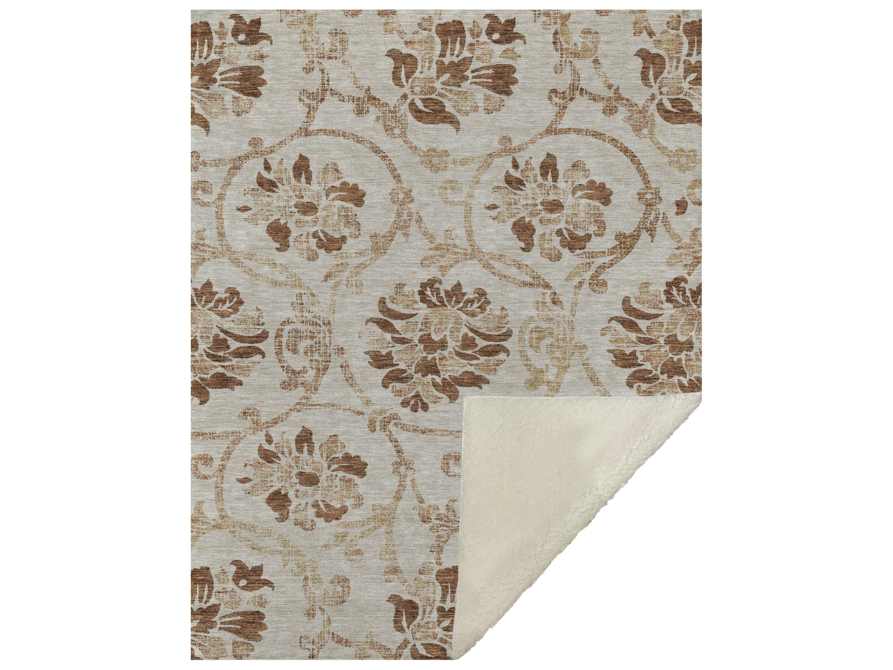 Dalyn Sherpa Orange Polyester Throw