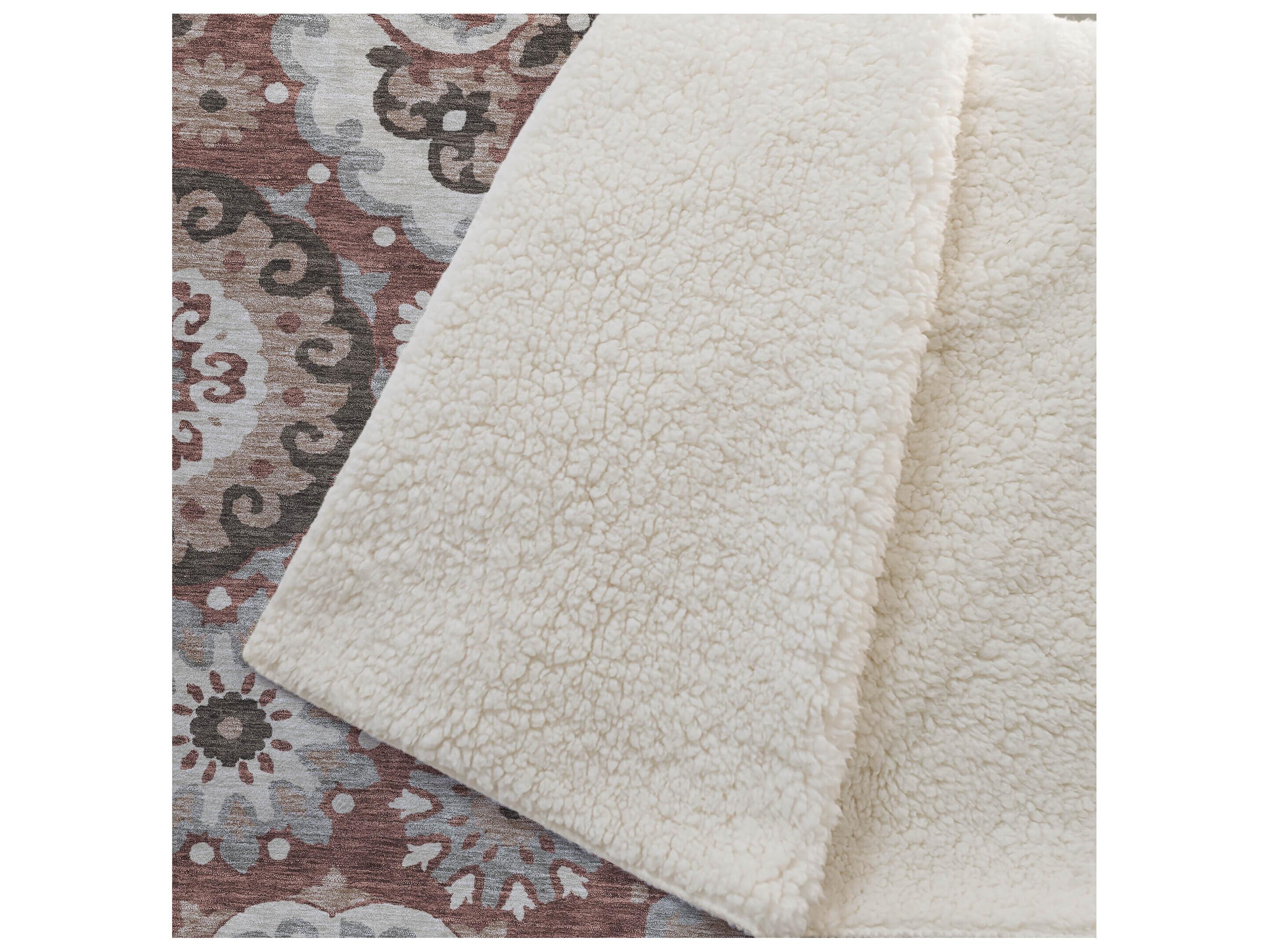 Dalyn Sherpa Orange Polyester Throw