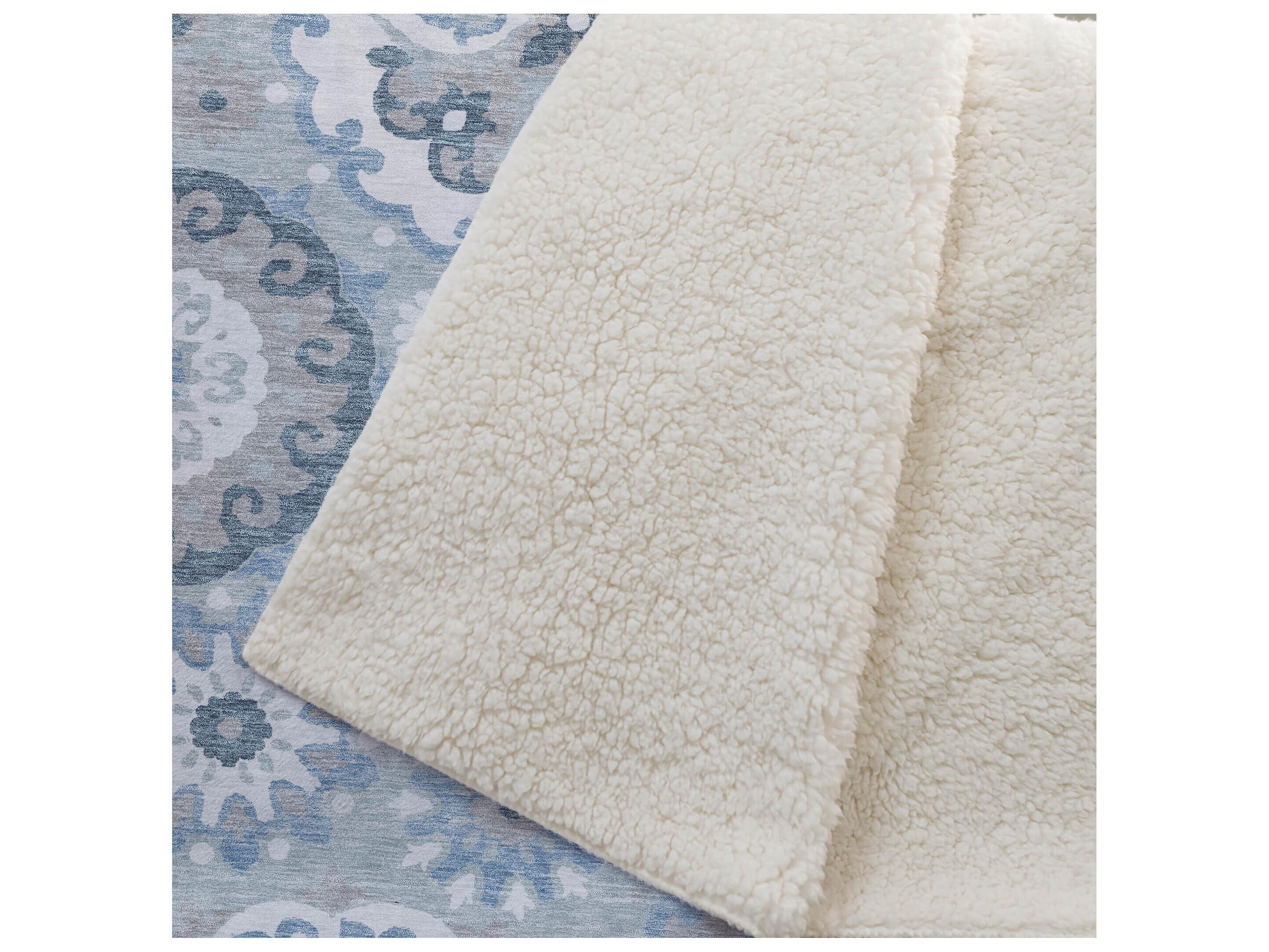 Dalyn Sherpa Blue Polyester Throw