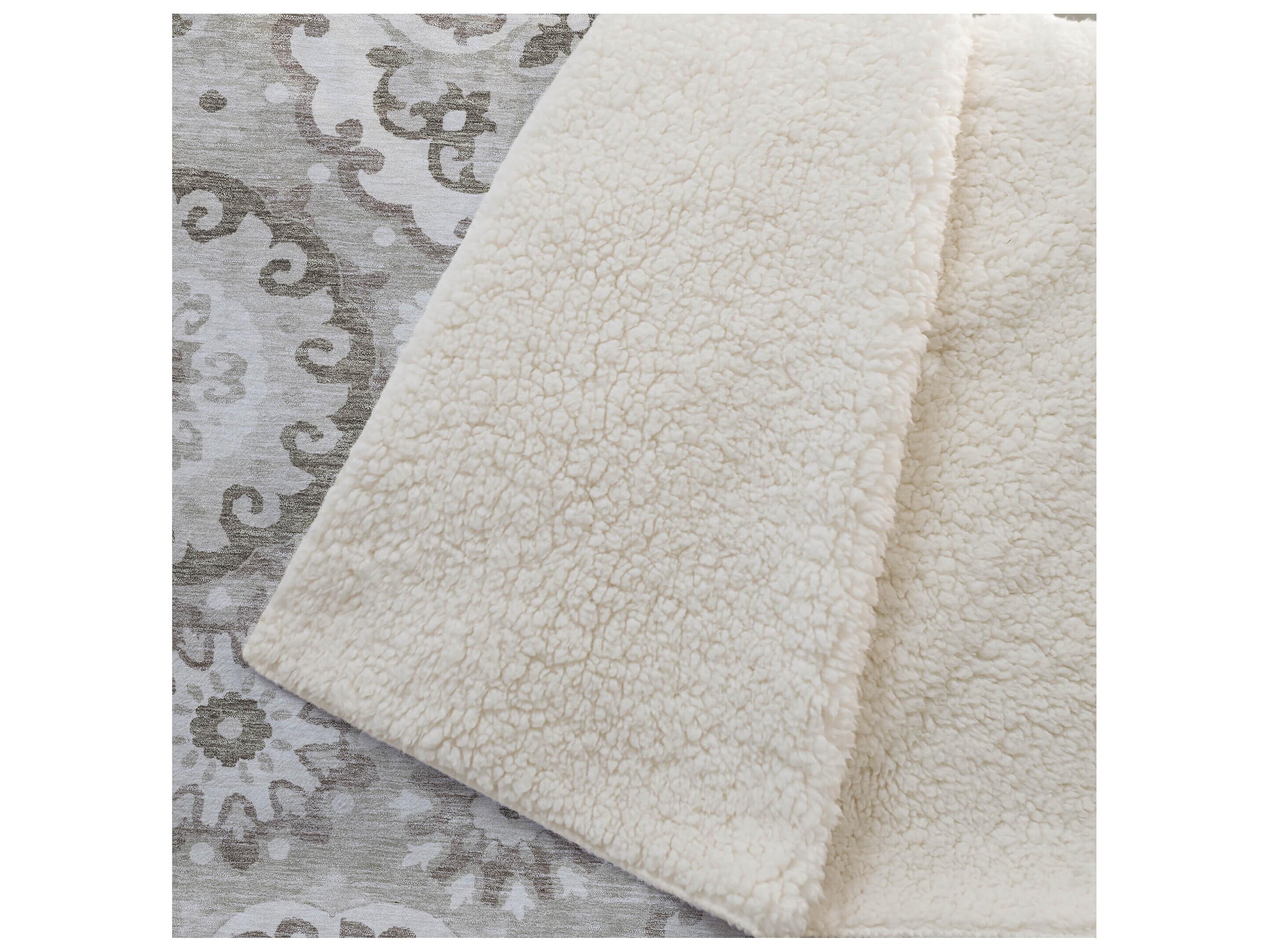 Dalyn Sherpa Brown Polyester Throw