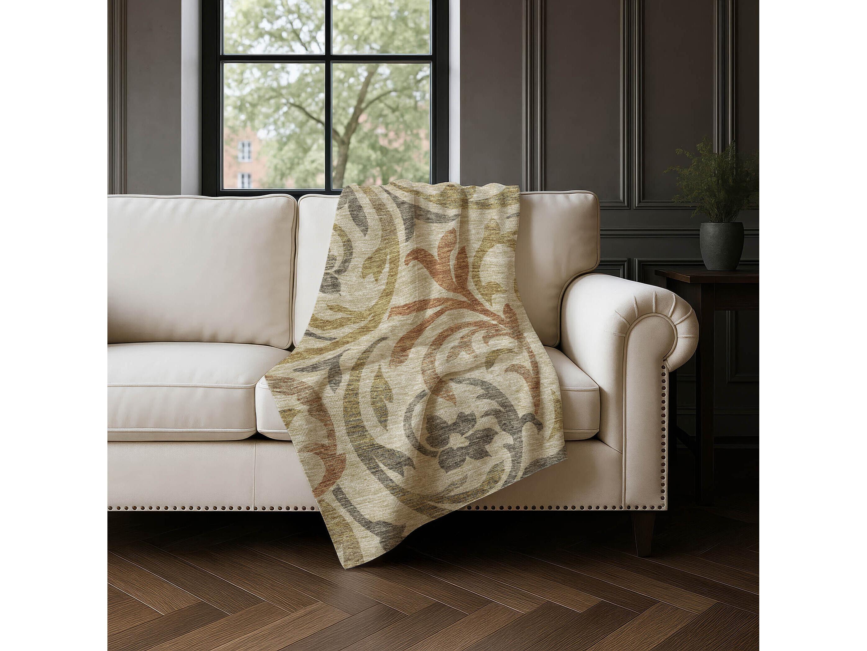 Dalyn Sherpa Brown Polyester Throw