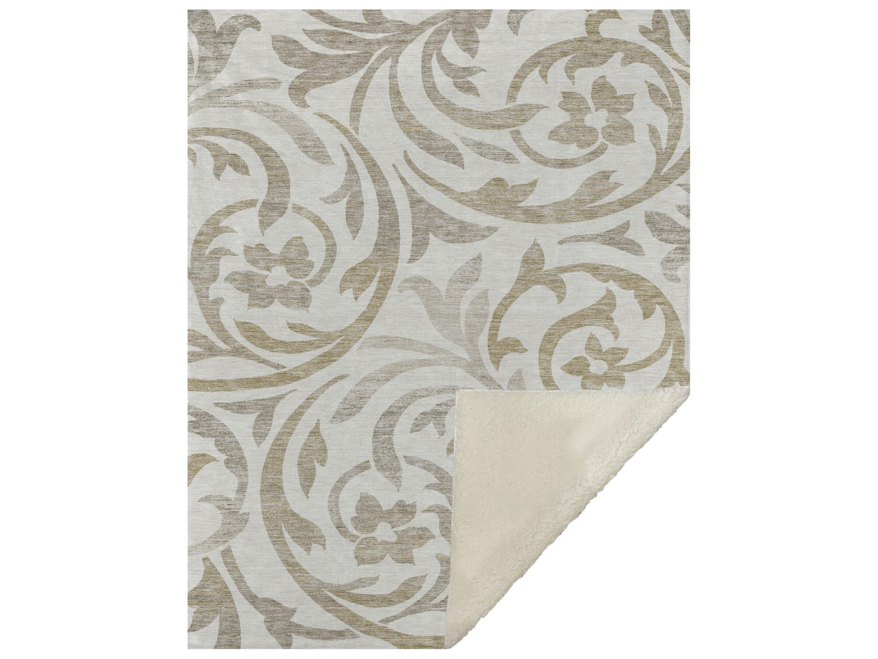 Dalyn Sherpa Ivory Polyester Throw