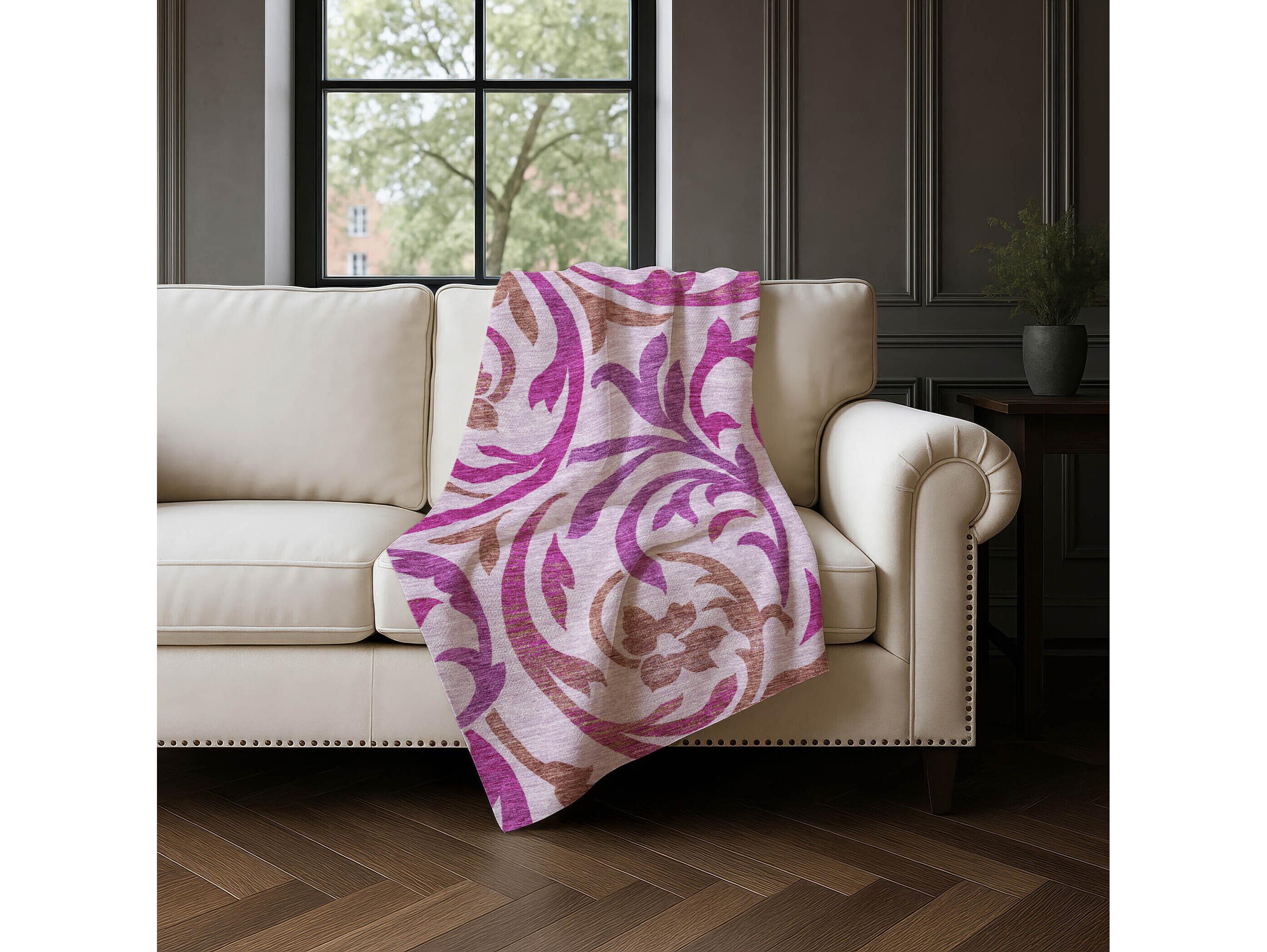 Dalyn Sherpa Purple Polyester Throw