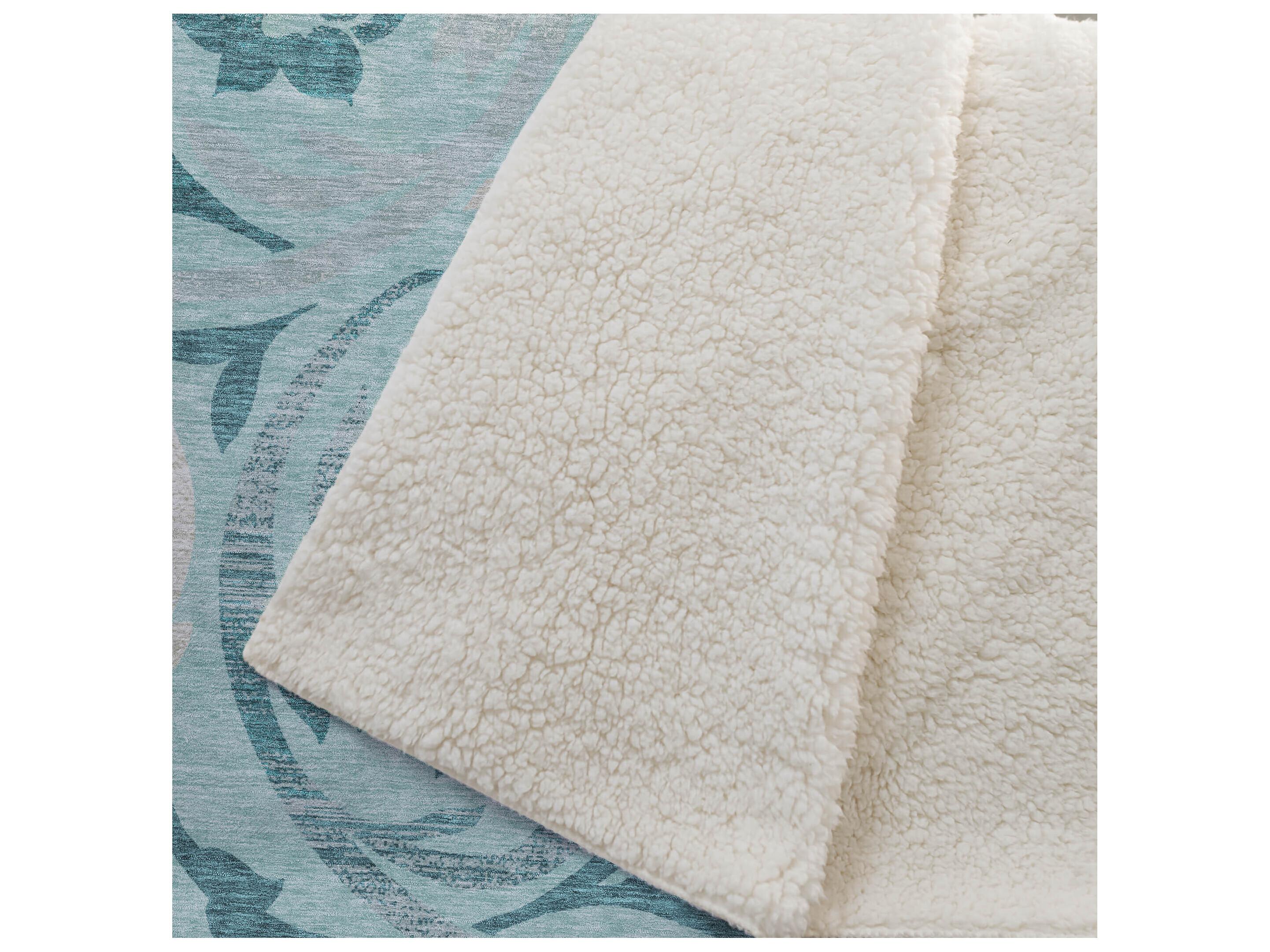 Dalyn Sherpa Teal Polyester Throw