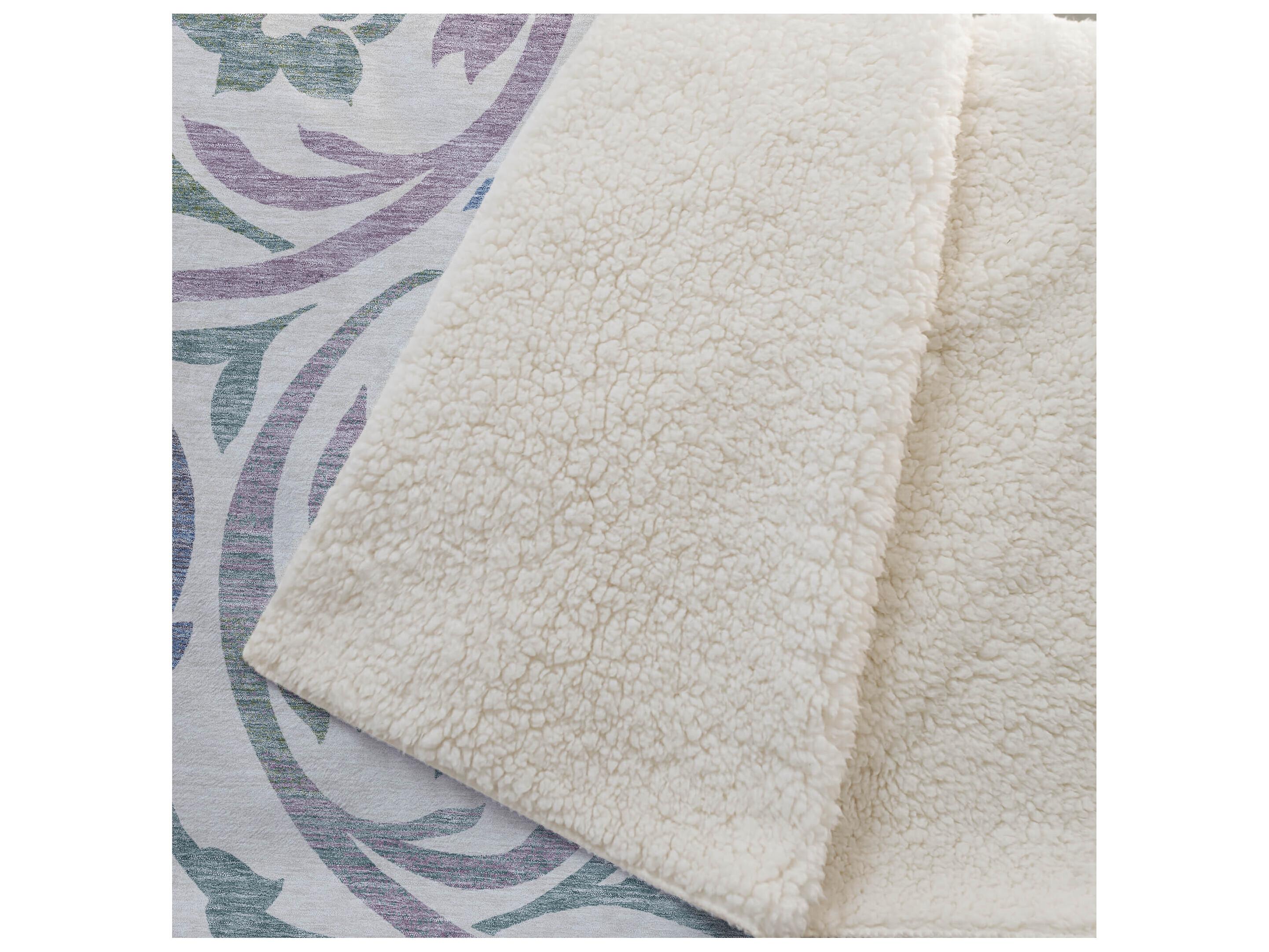 Dalyn Sherpa Ivory Polyester Throw