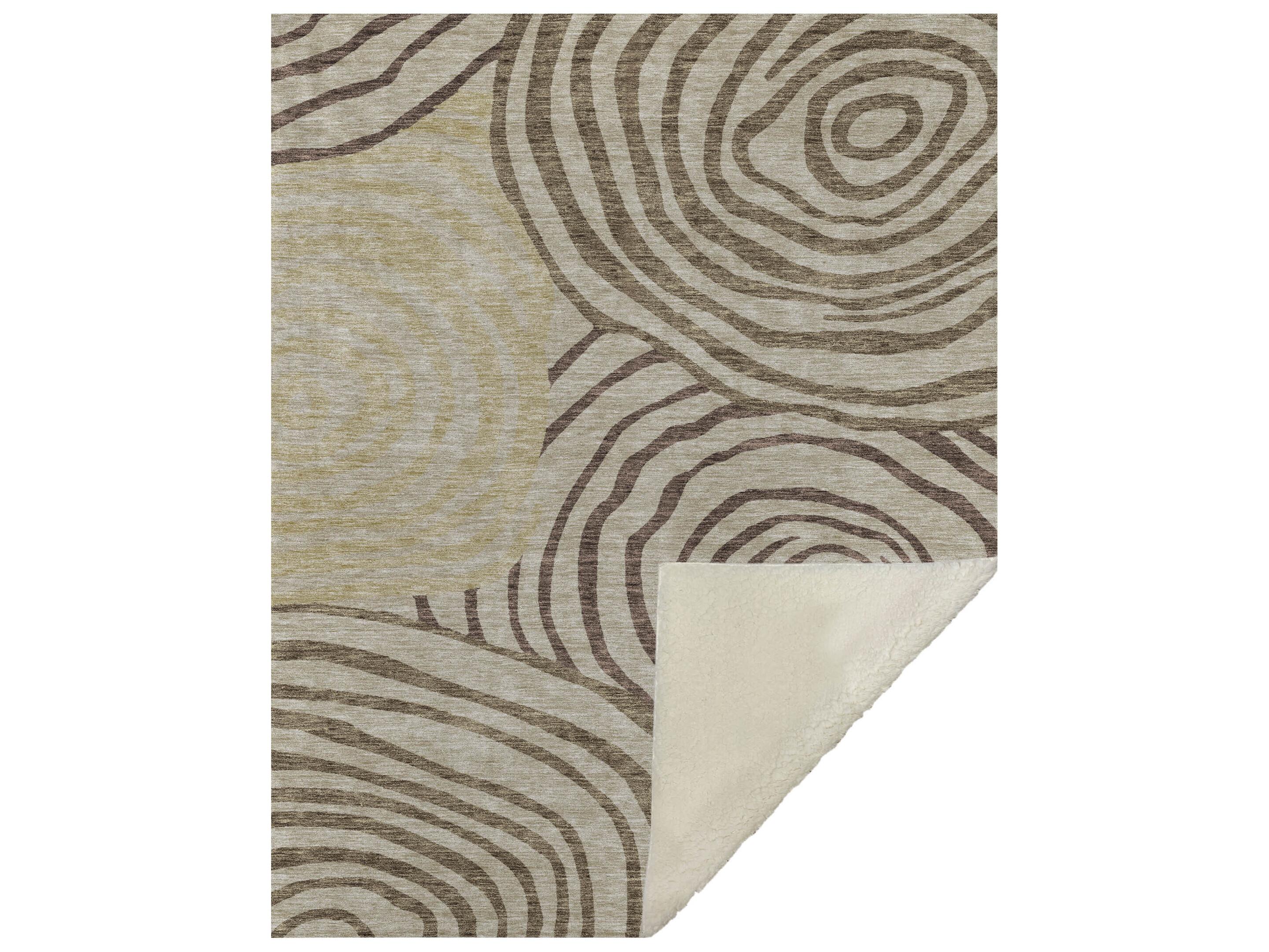 Dalyn Sherpa Brown Polyester Throw