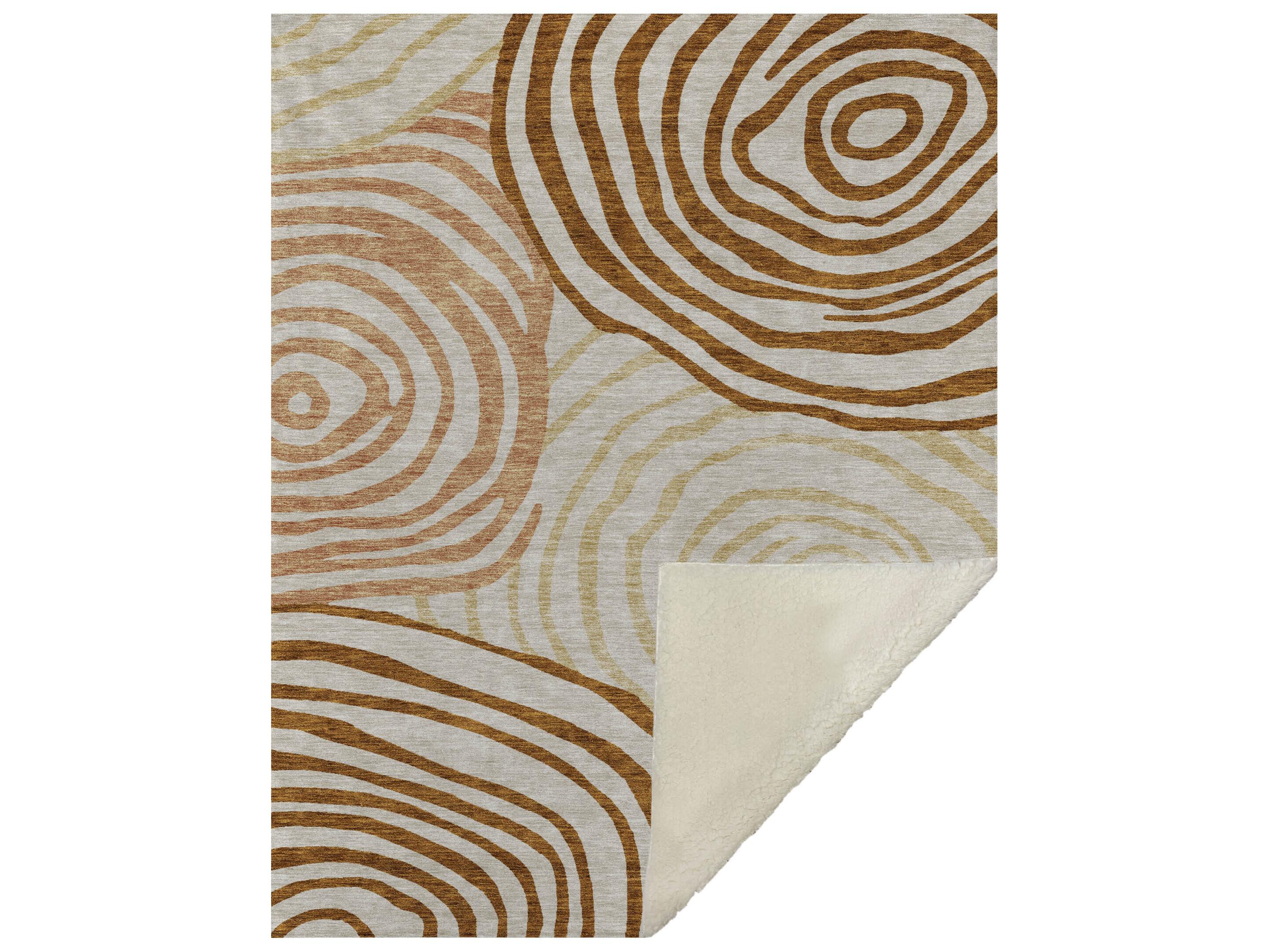 Dalyn Sherpa Orange Polyester Throw