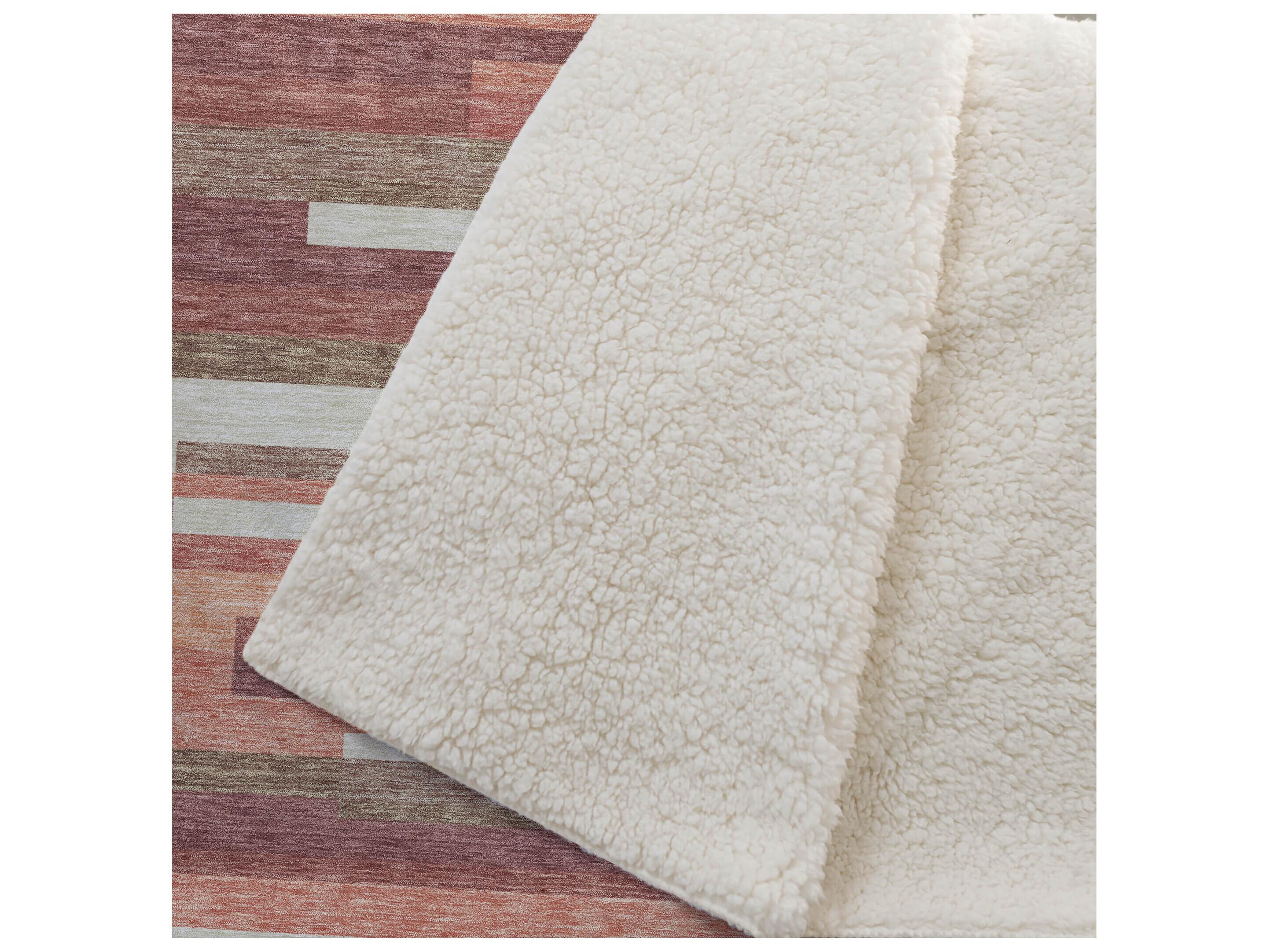 Dalyn Sherpa Orange Polyester Throw