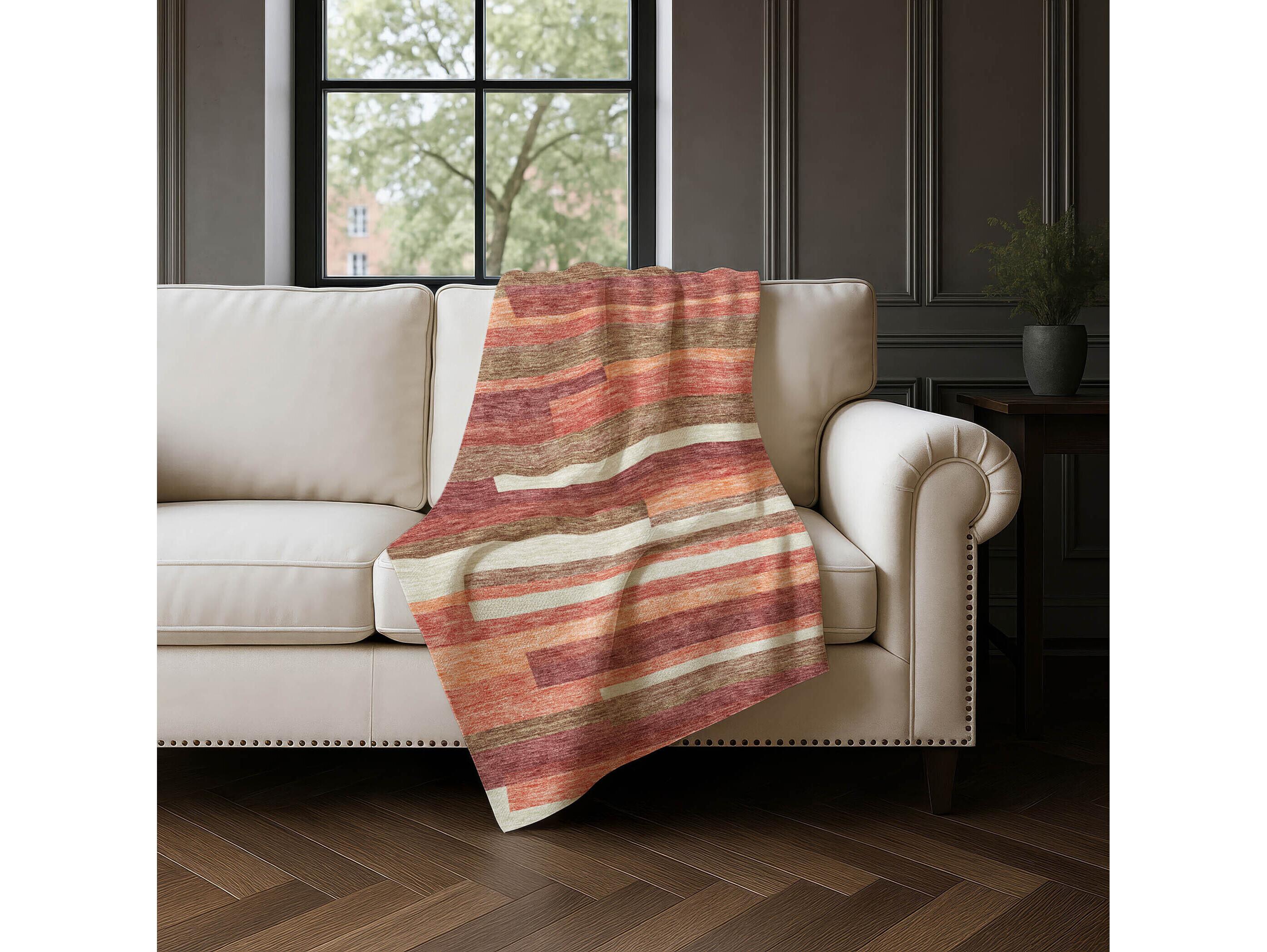 Dalyn Sherpa Orange Polyester Throw