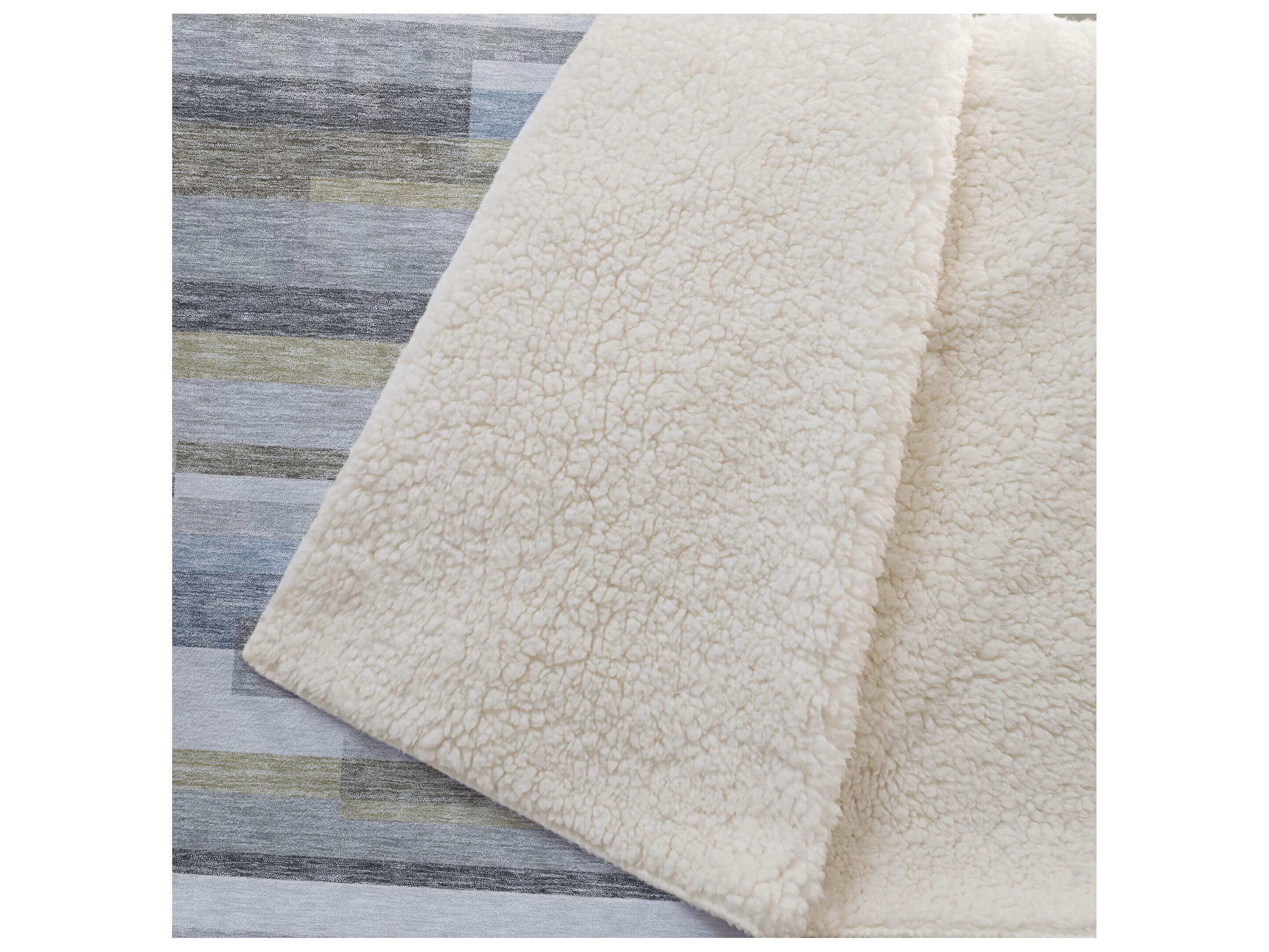 Dalyn Sherpa Gray Polyester Throw